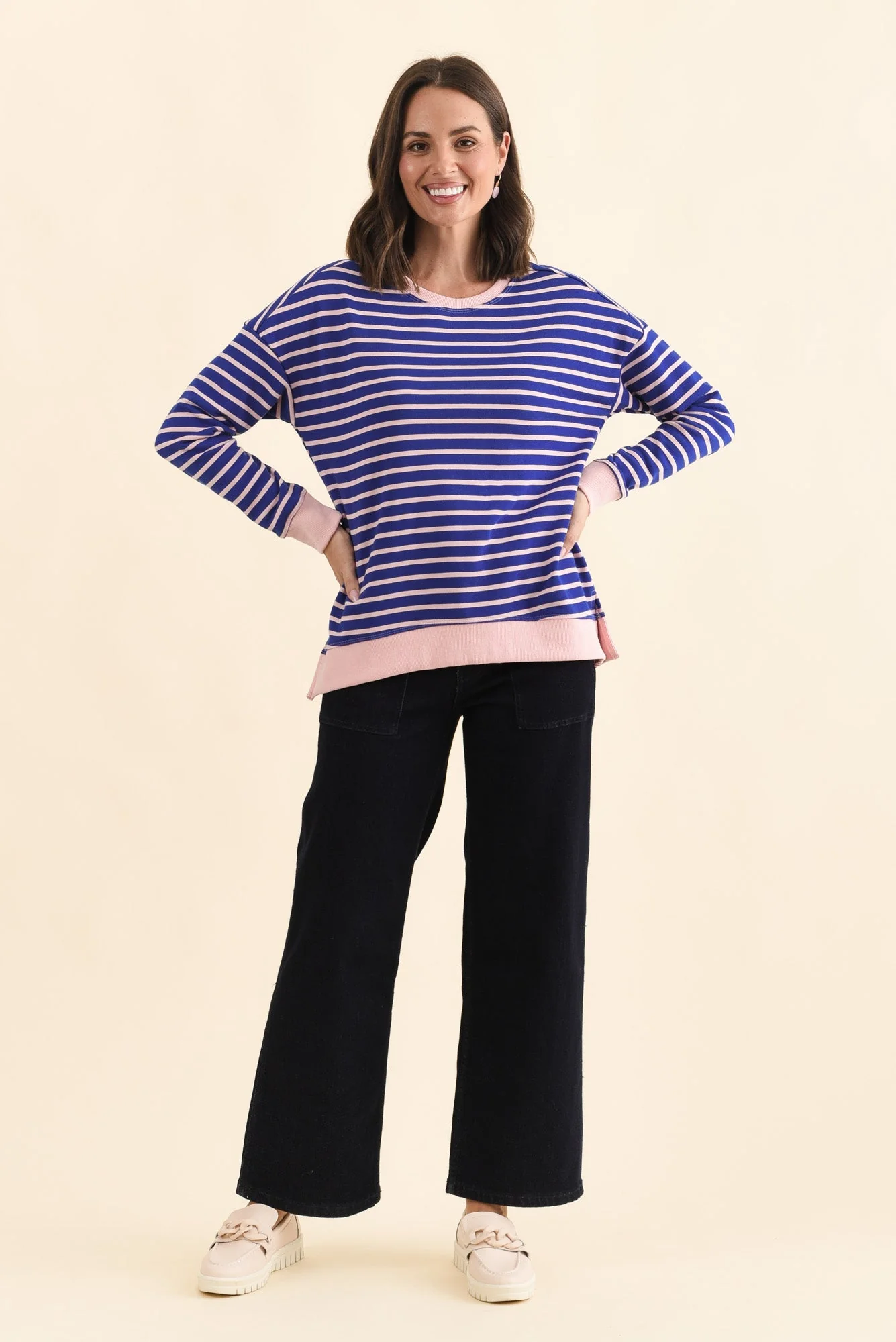 Tide Blue Stripe Cotton Blend Sweatshirt - Image 6