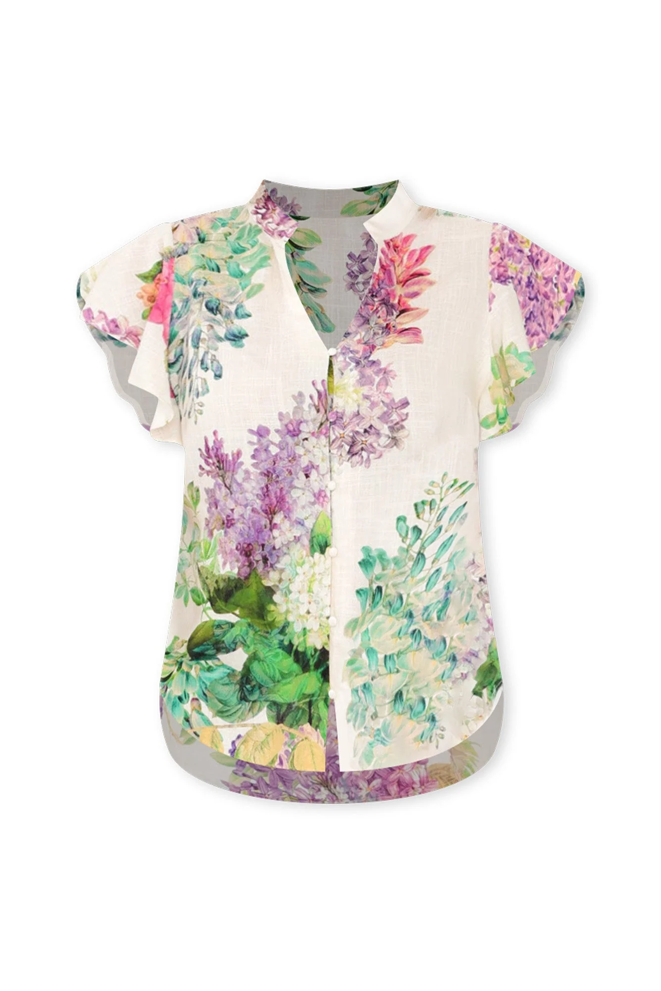 Tierra Wisteria Alba Linen Blend Top - Image 3