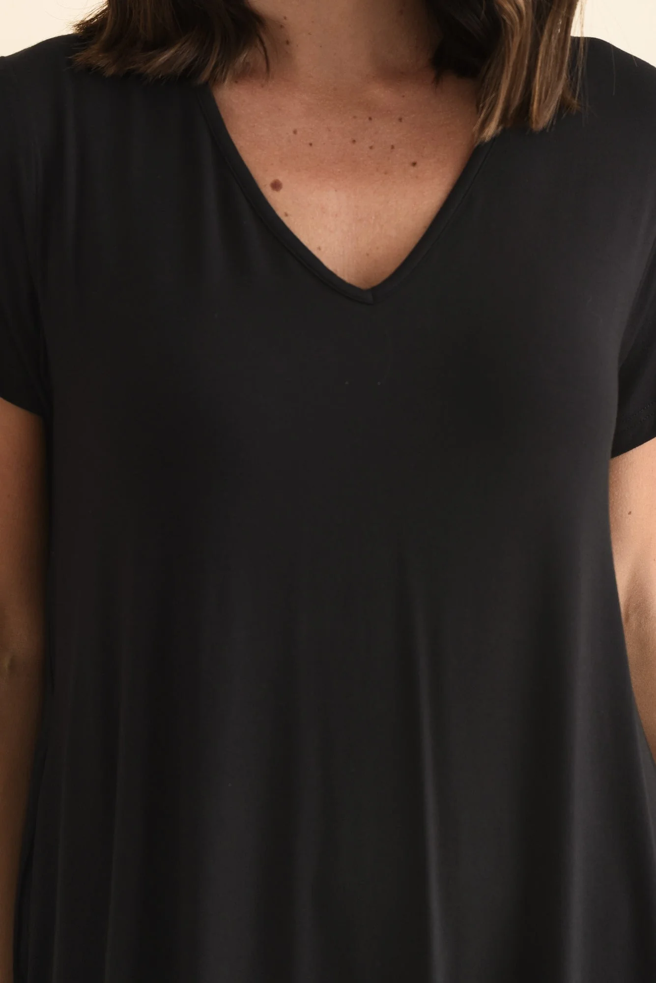 Tiffany Black Bamboo Tee Dress - Image 6