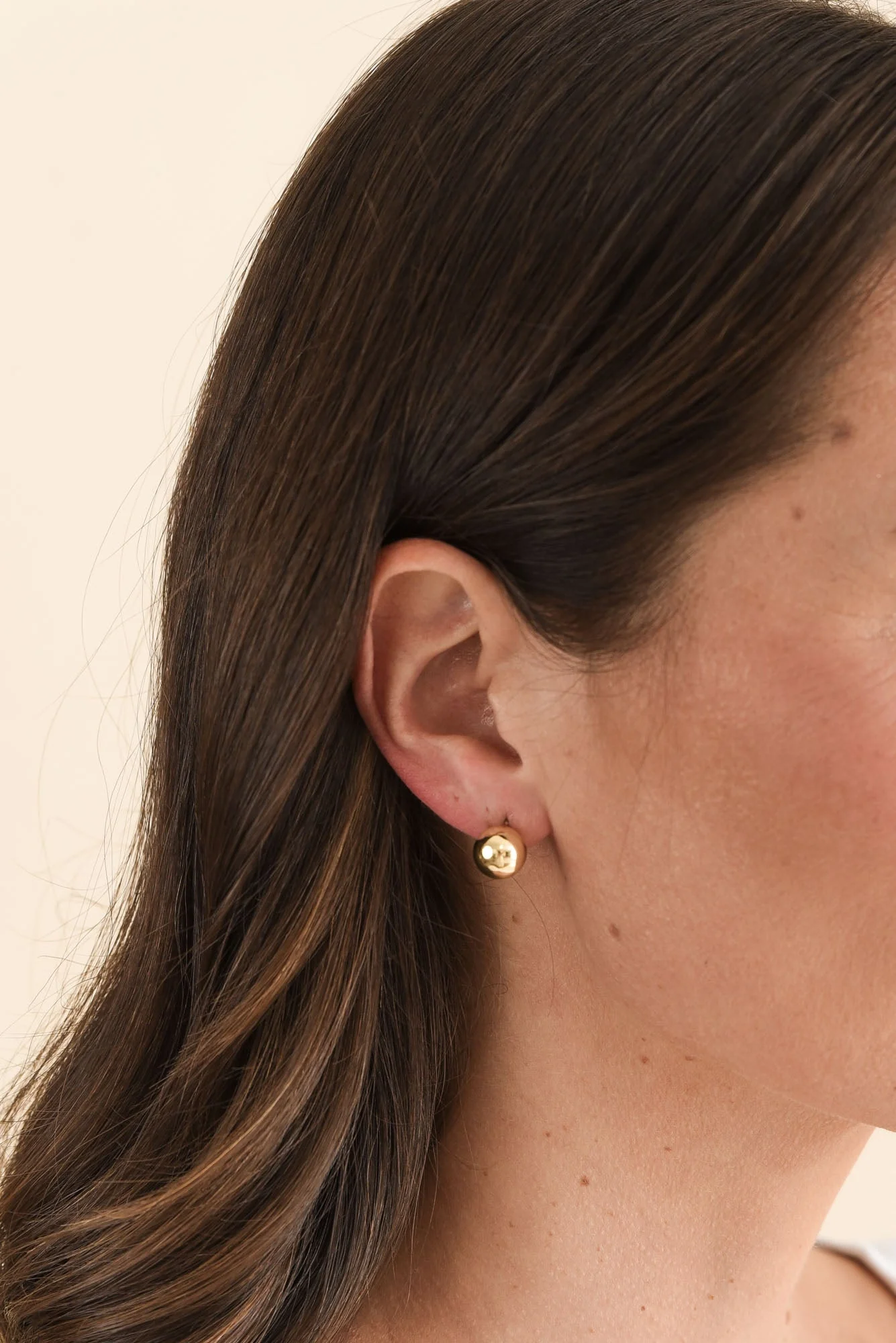 Tommy Gold Stud Earrings - Image 2