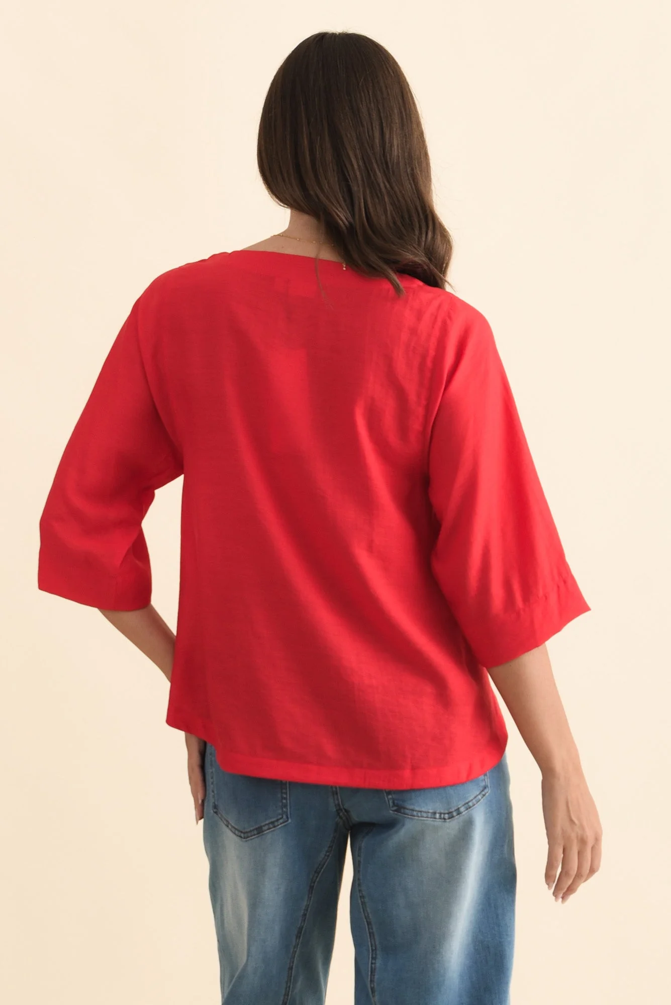 Tommy Red Side Split Top - Image 4