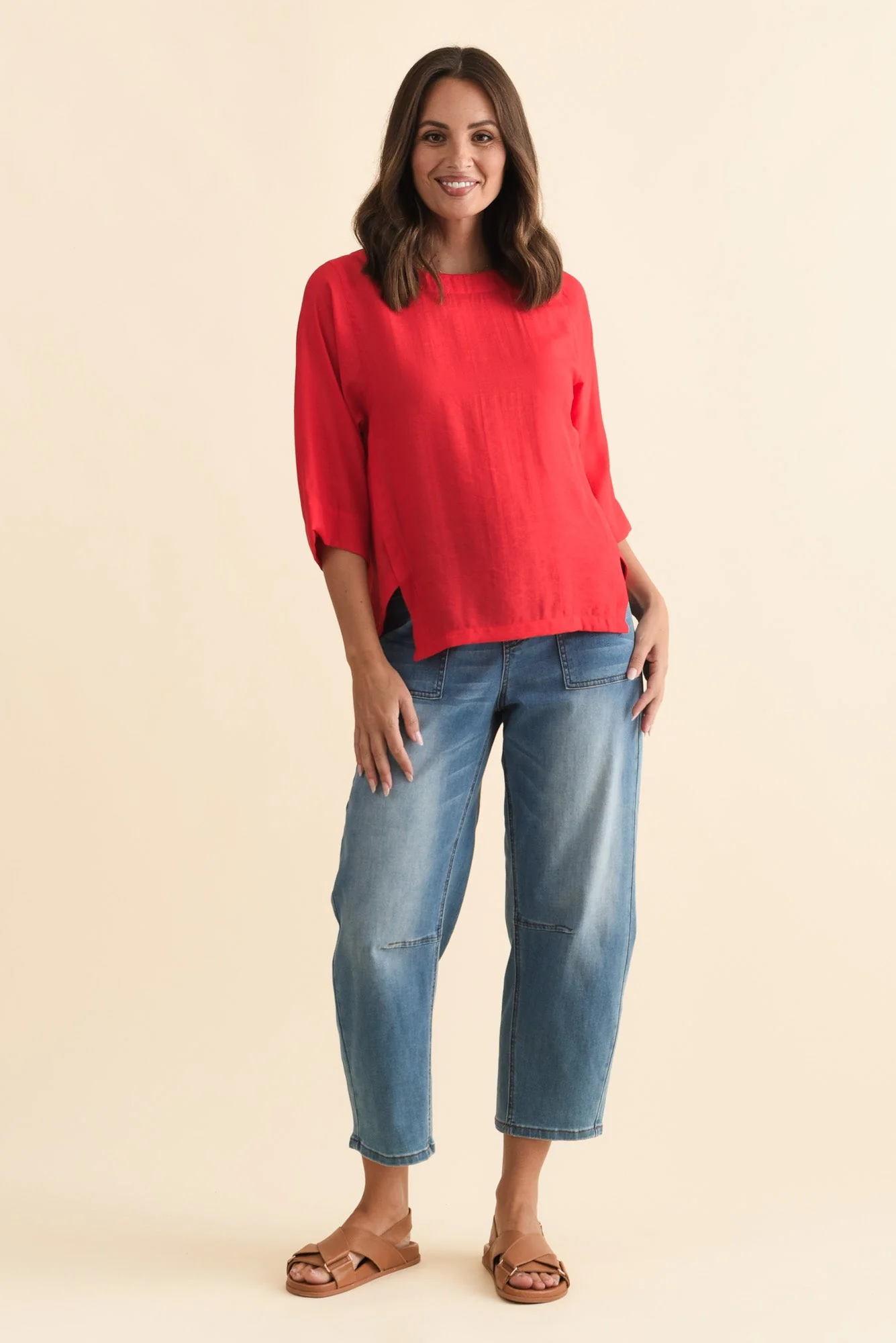 Tommy Red Side Split Top - Image 6
