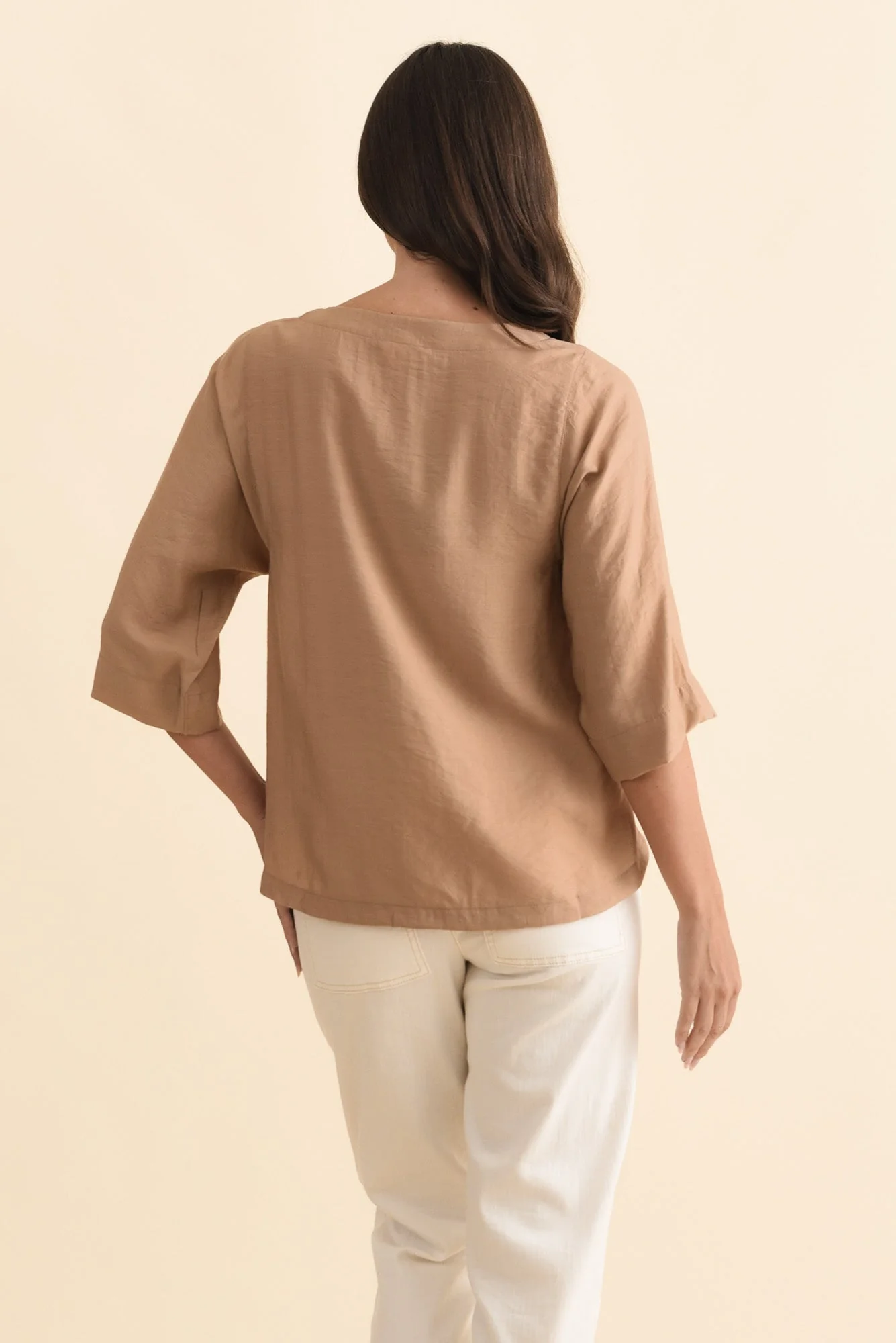 Tommy Taupe Side Split Top - Image 5