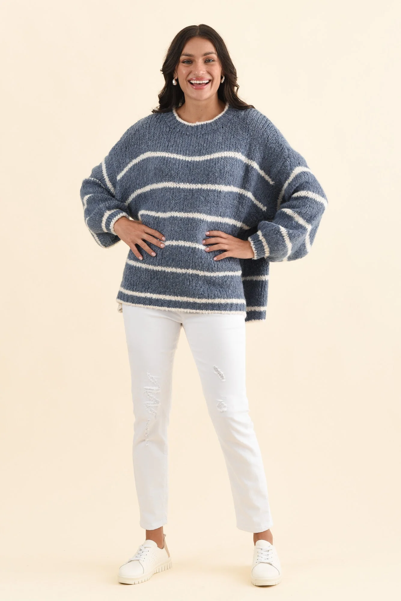 Tonya Steel Stripe Knit Jumper - Image 2
