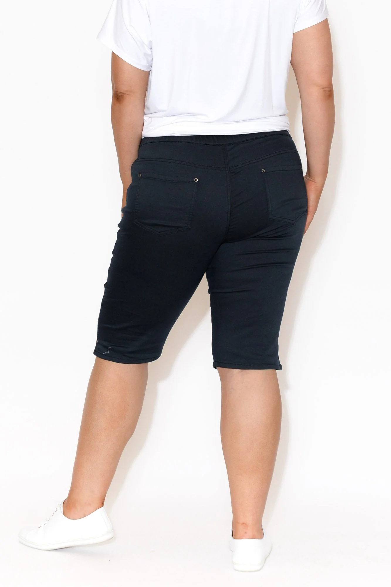Tora Navy Stretch Shorts - Image 11