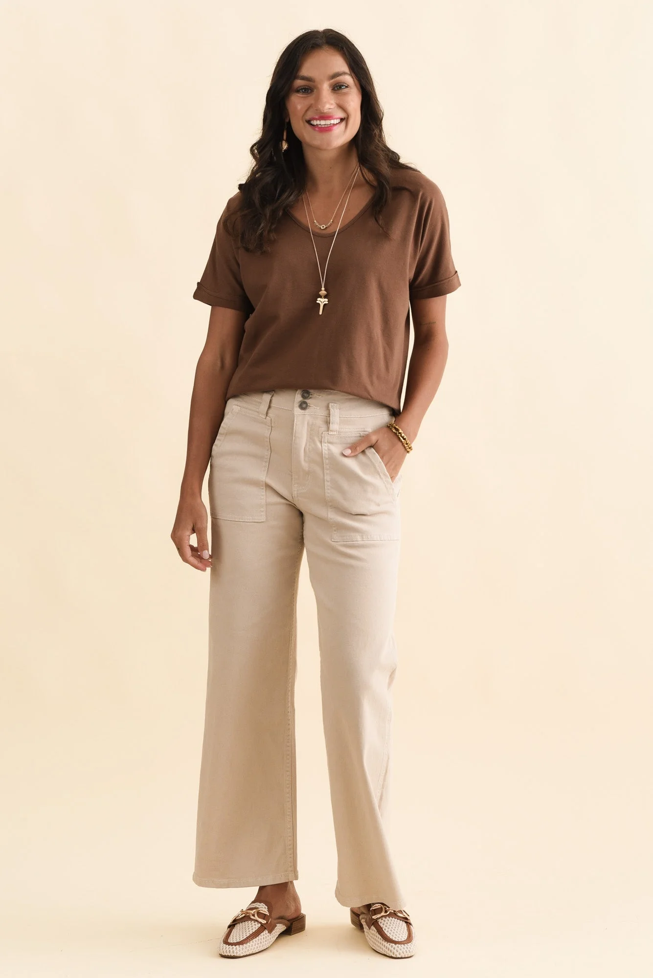 Toronto Brown Cotton Tee - Image 6