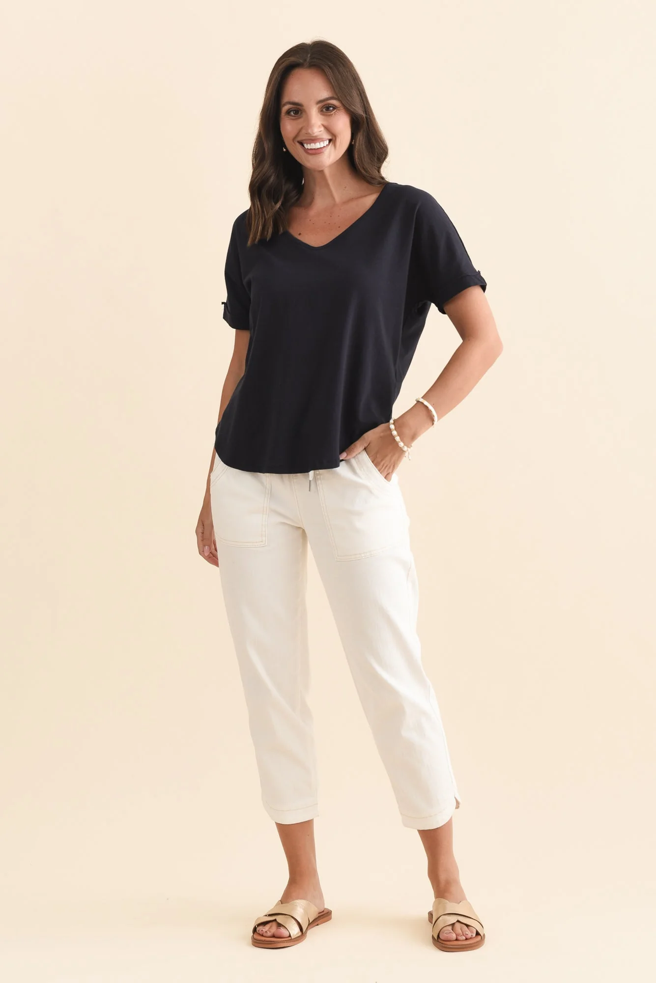 Toronto Navy Cotton Tee - Image 3