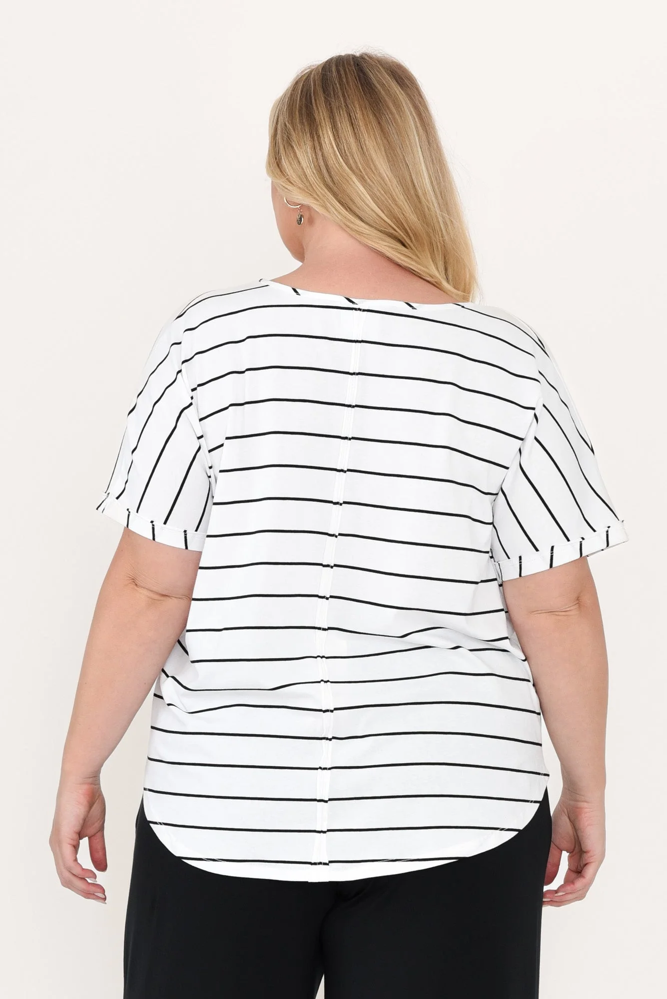 Toronto White Stripe Cotton Tee - Image 11