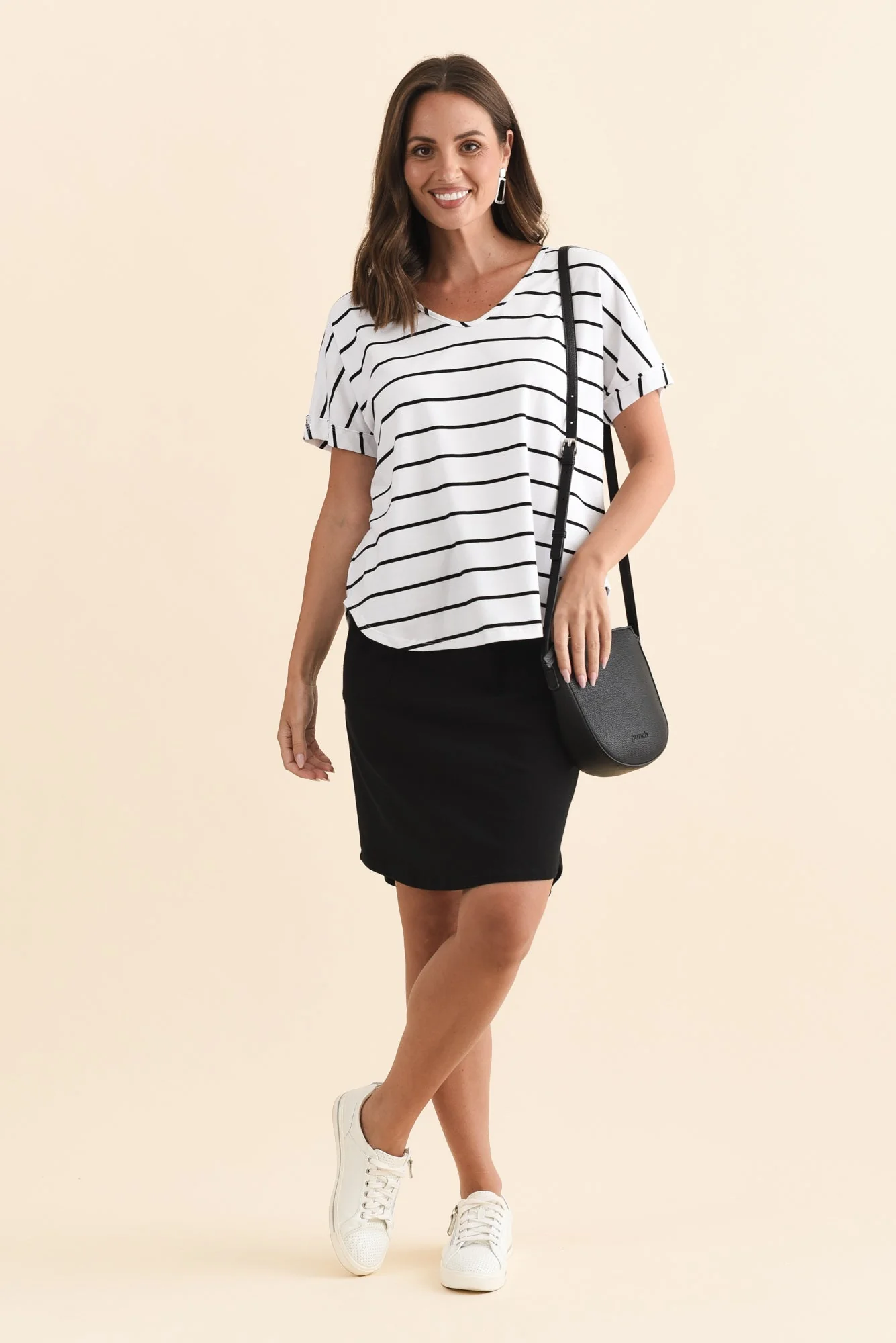 Toronto White Stripe Cotton Tee - Image 3