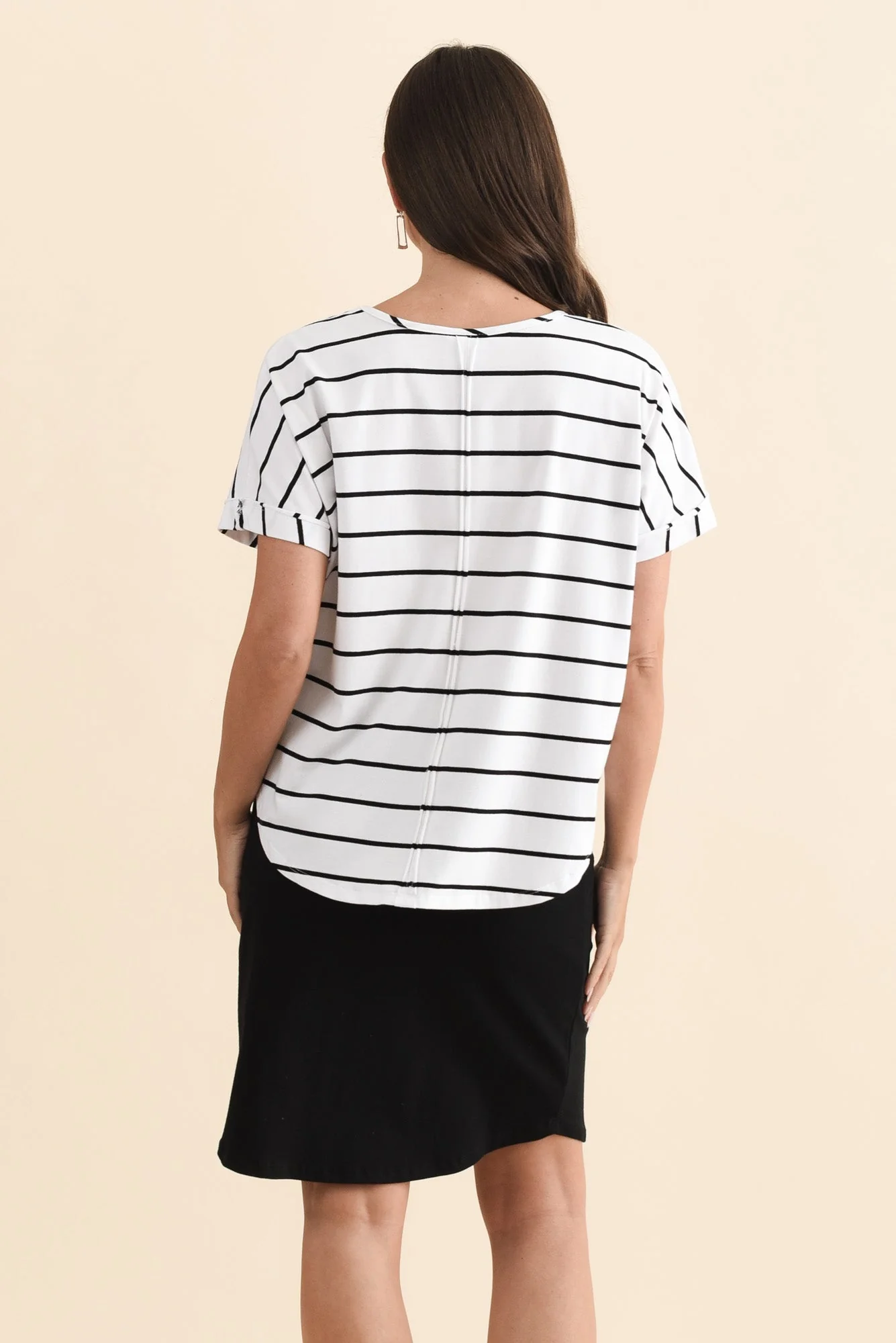 Toronto White Stripe Cotton Tee - Image 5