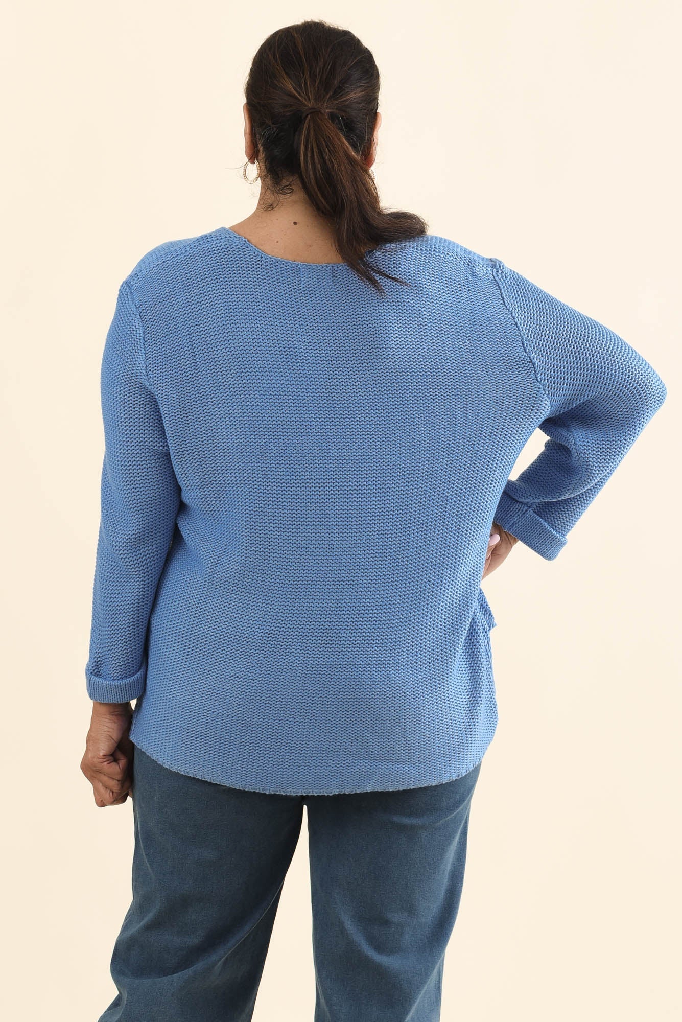Toulouse Blue Cotton Sweater - Image 11