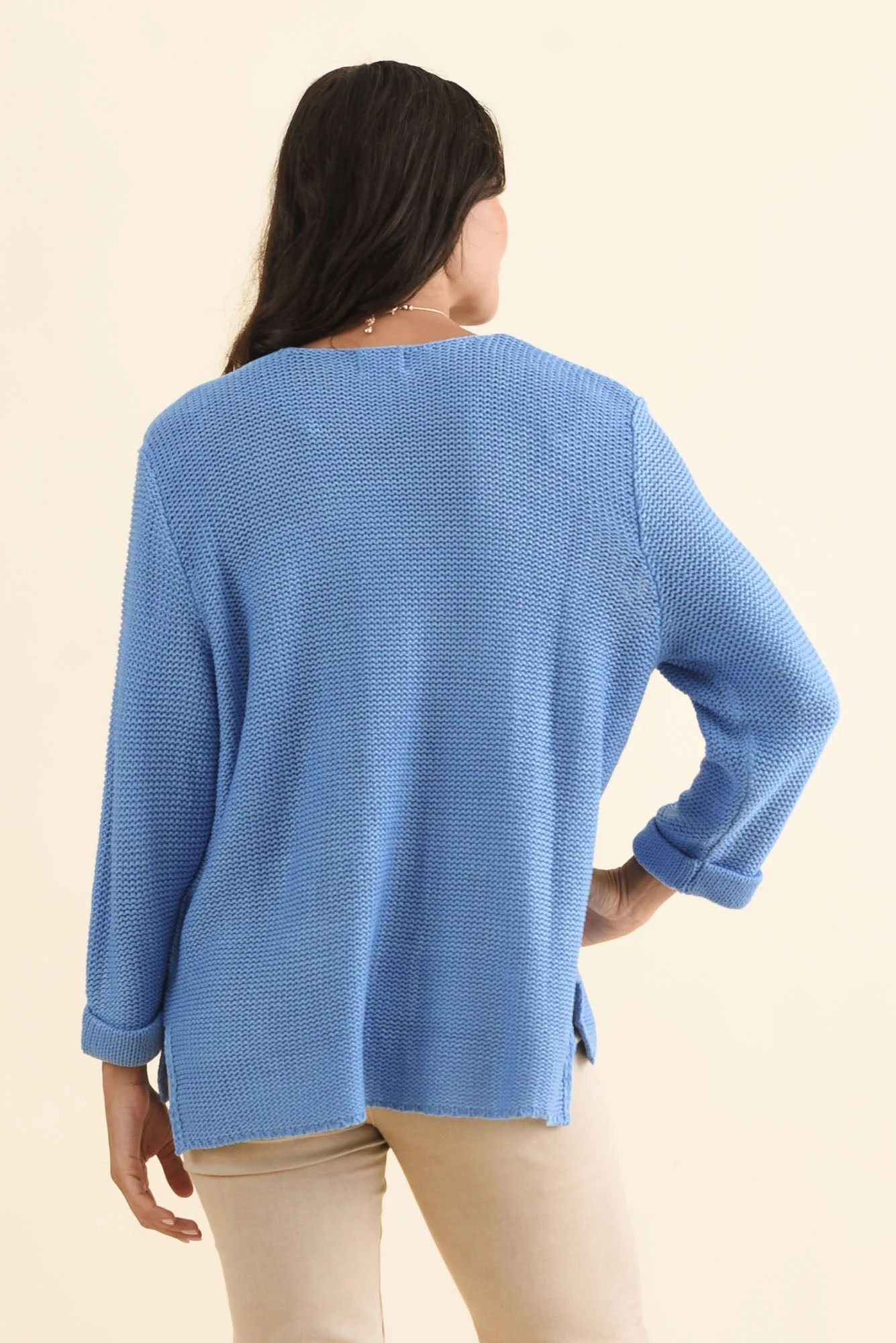 Toulouse Blue Cotton Sweater - Image 5