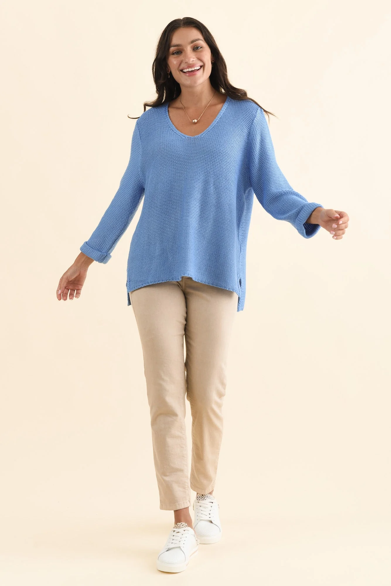 Toulouse Blue Cotton Sweater - Image 7