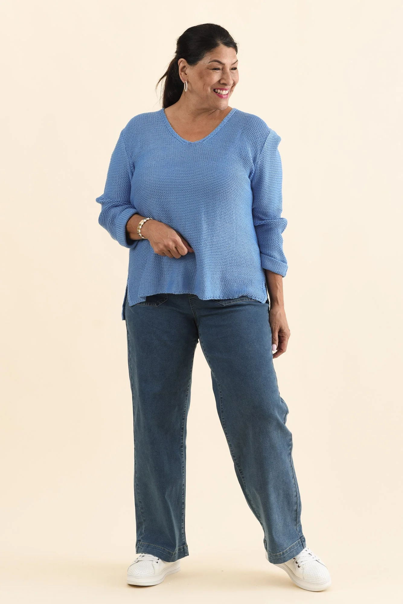 Toulouse Blue Cotton Sweater - Image 9