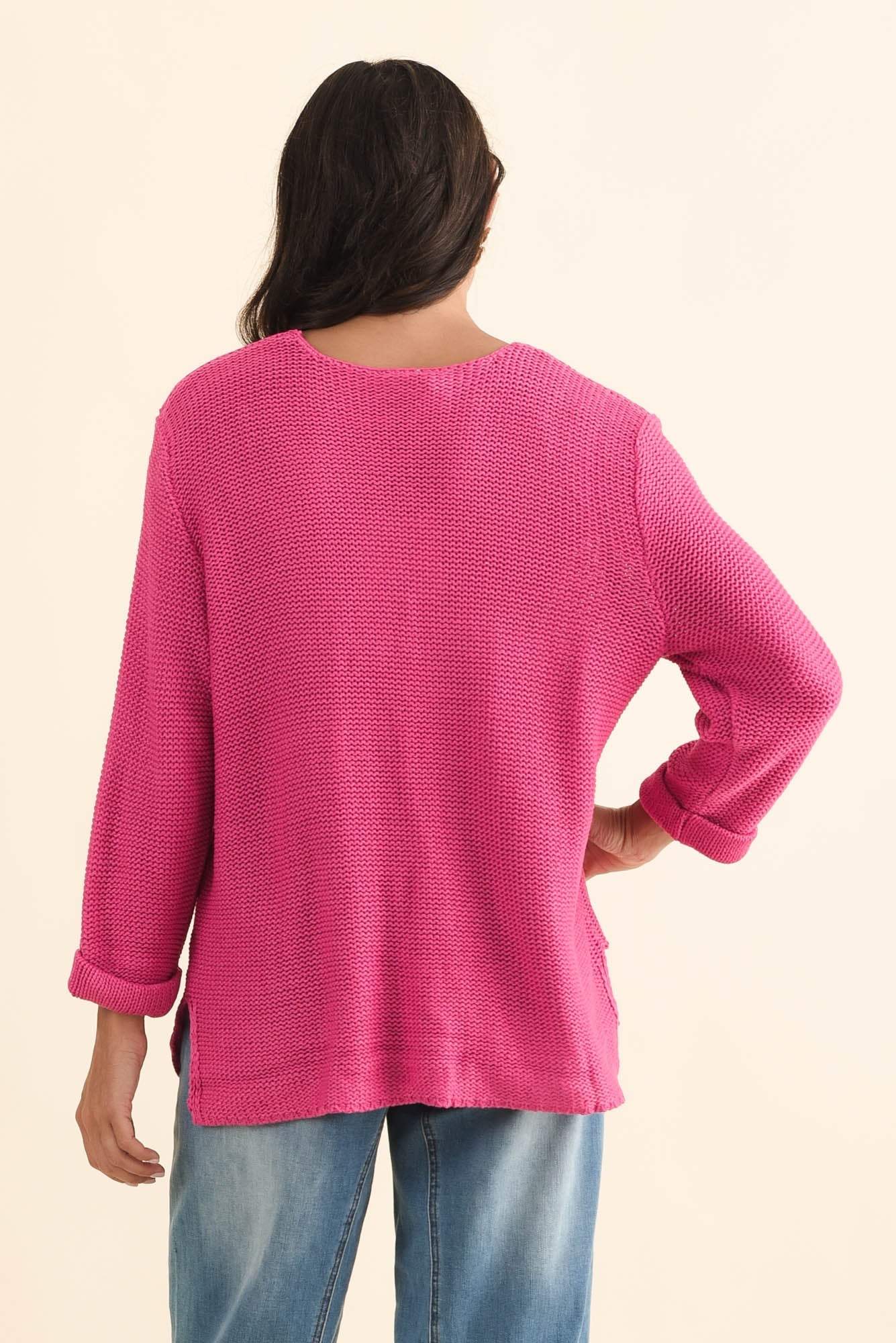 Toulouse Hot Pink Cotton Jumper - Image 4