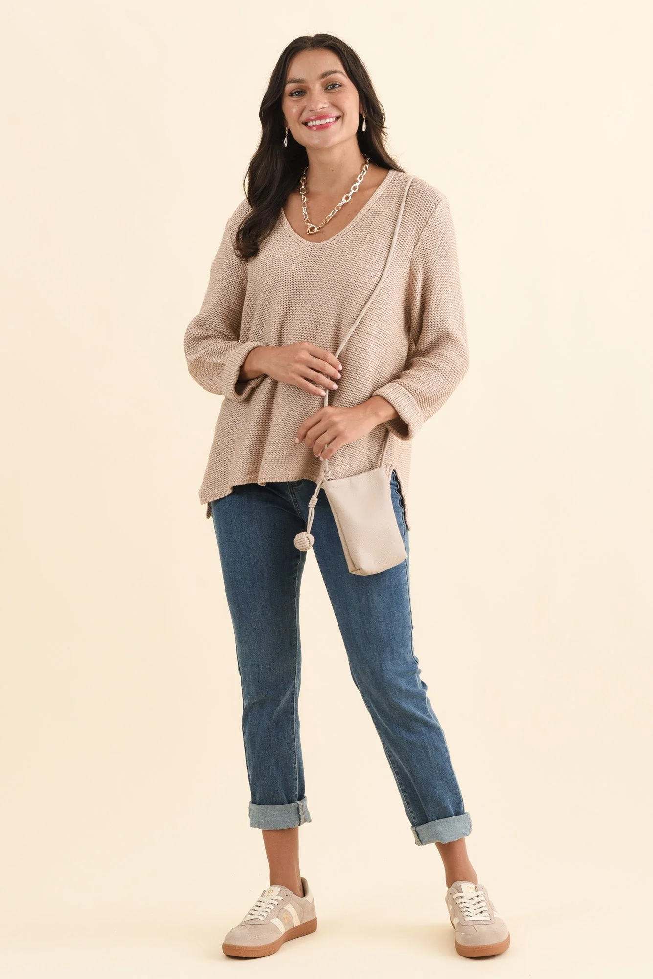 Toulouse Taupe Cotton Sweater - Image 2