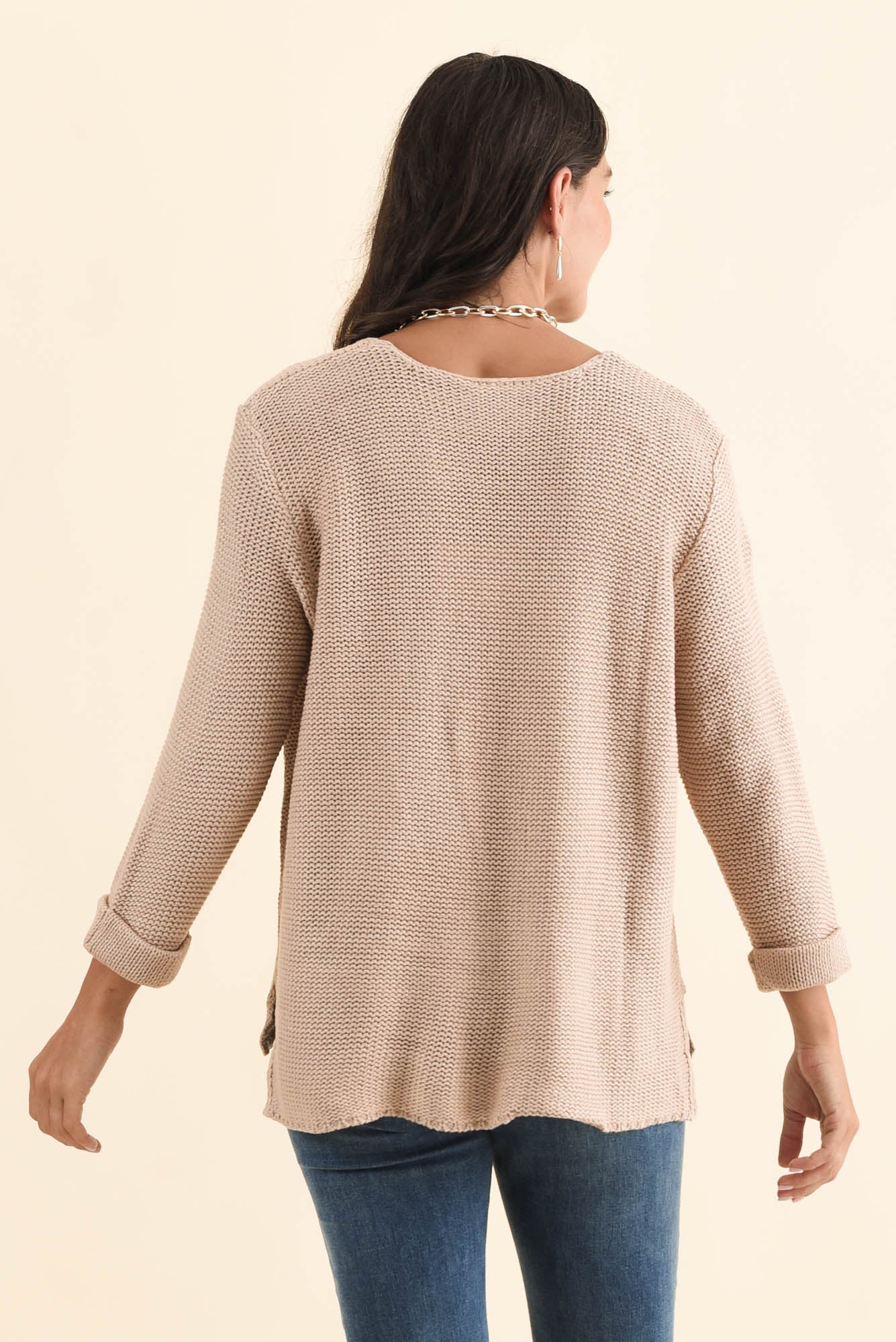 Toulouse Taupe Cotton Sweater - Image 4