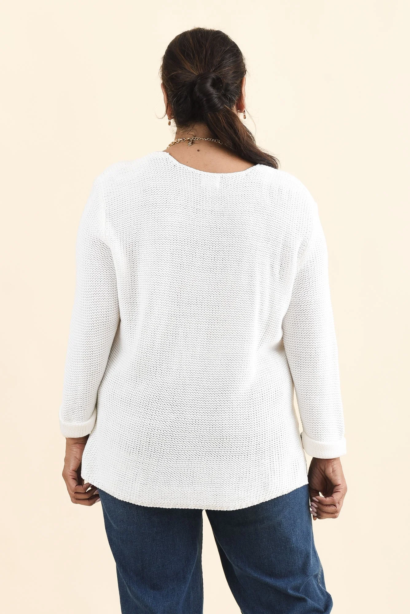 Toulouse White Cotton Jumper - Image 11