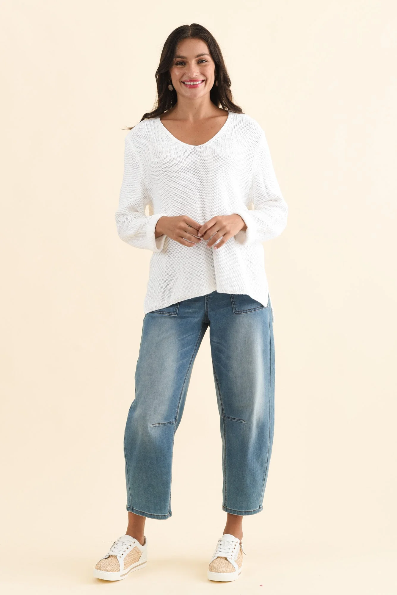 Toulouse White Cotton Jumper - Image 3