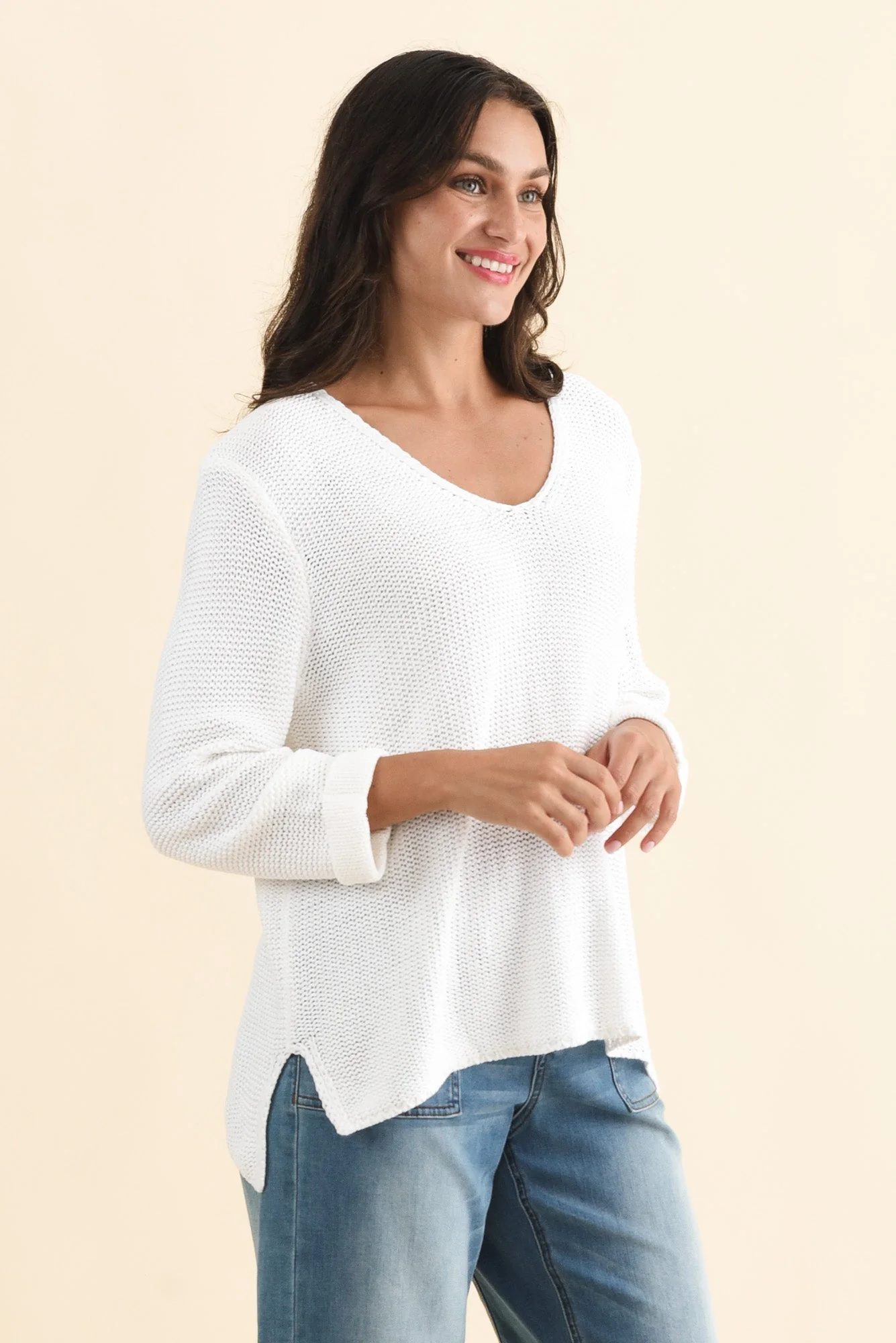 Toulouse White Cotton Jumper - Image 4