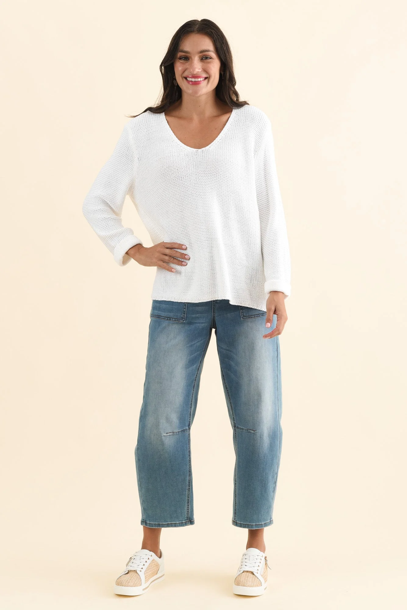 Toulouse White Cotton Jumper - Image 7