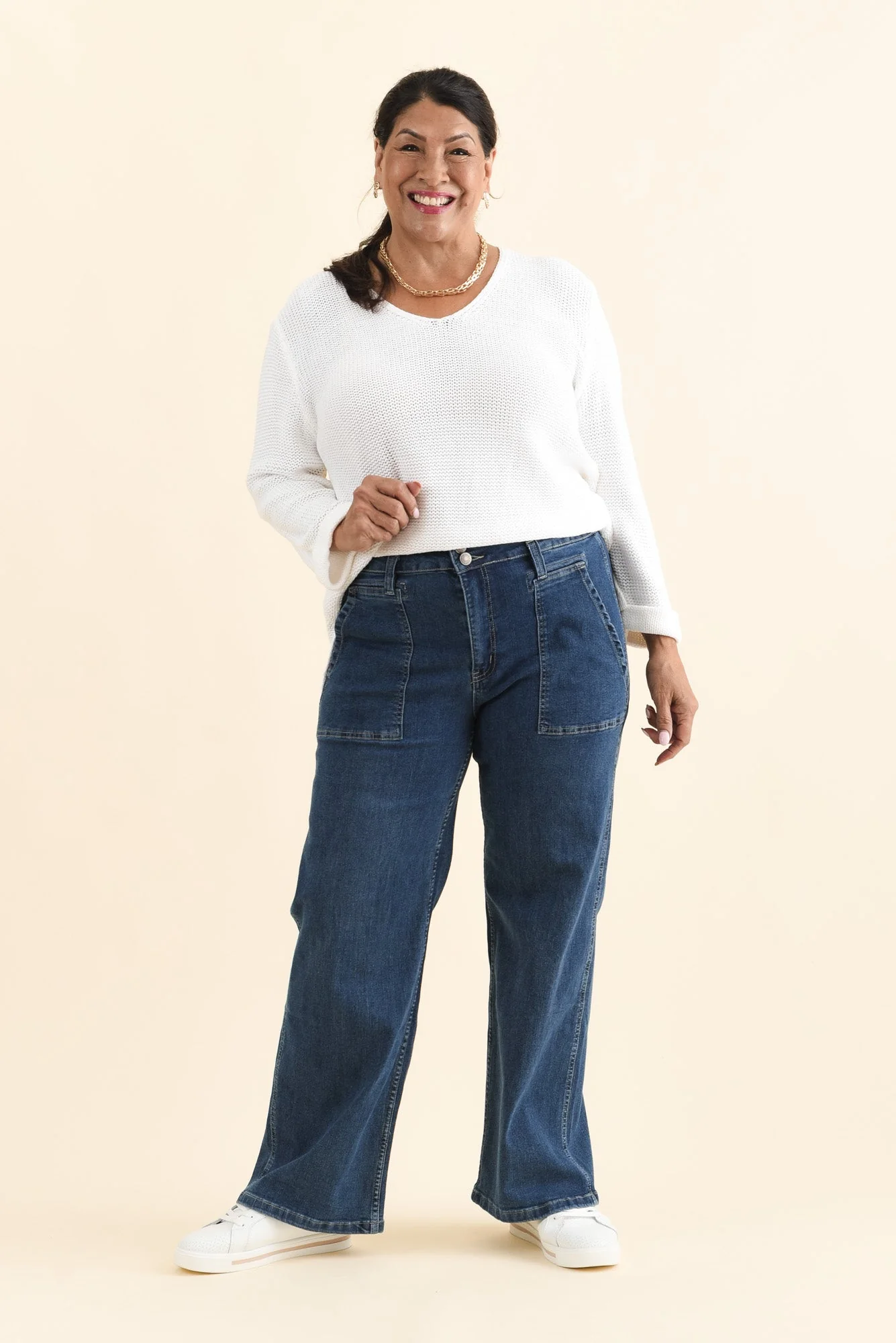 Toulouse White Cotton Jumper - Image 9