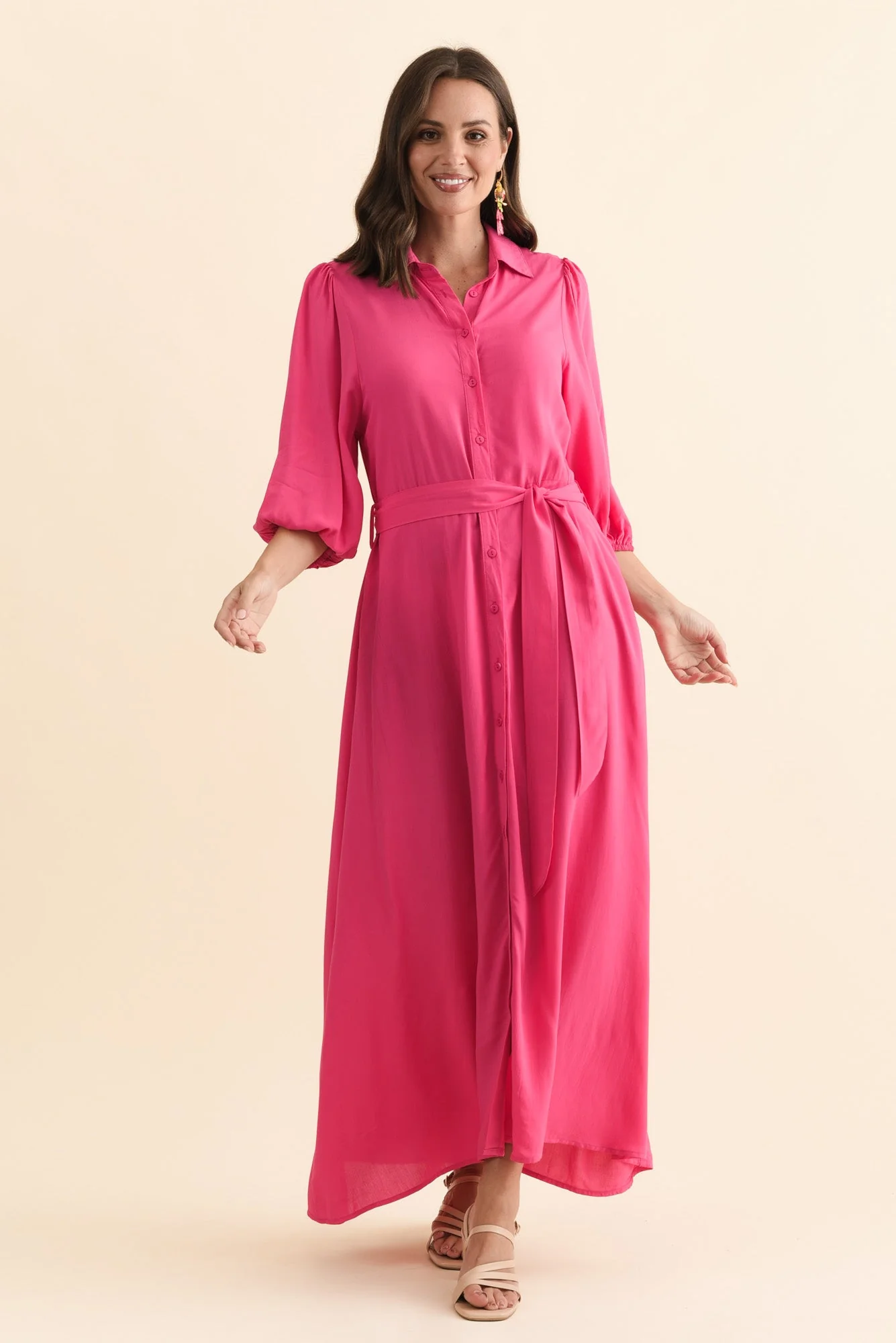 Trinity Fuchsia Tie Dress - Image 2
