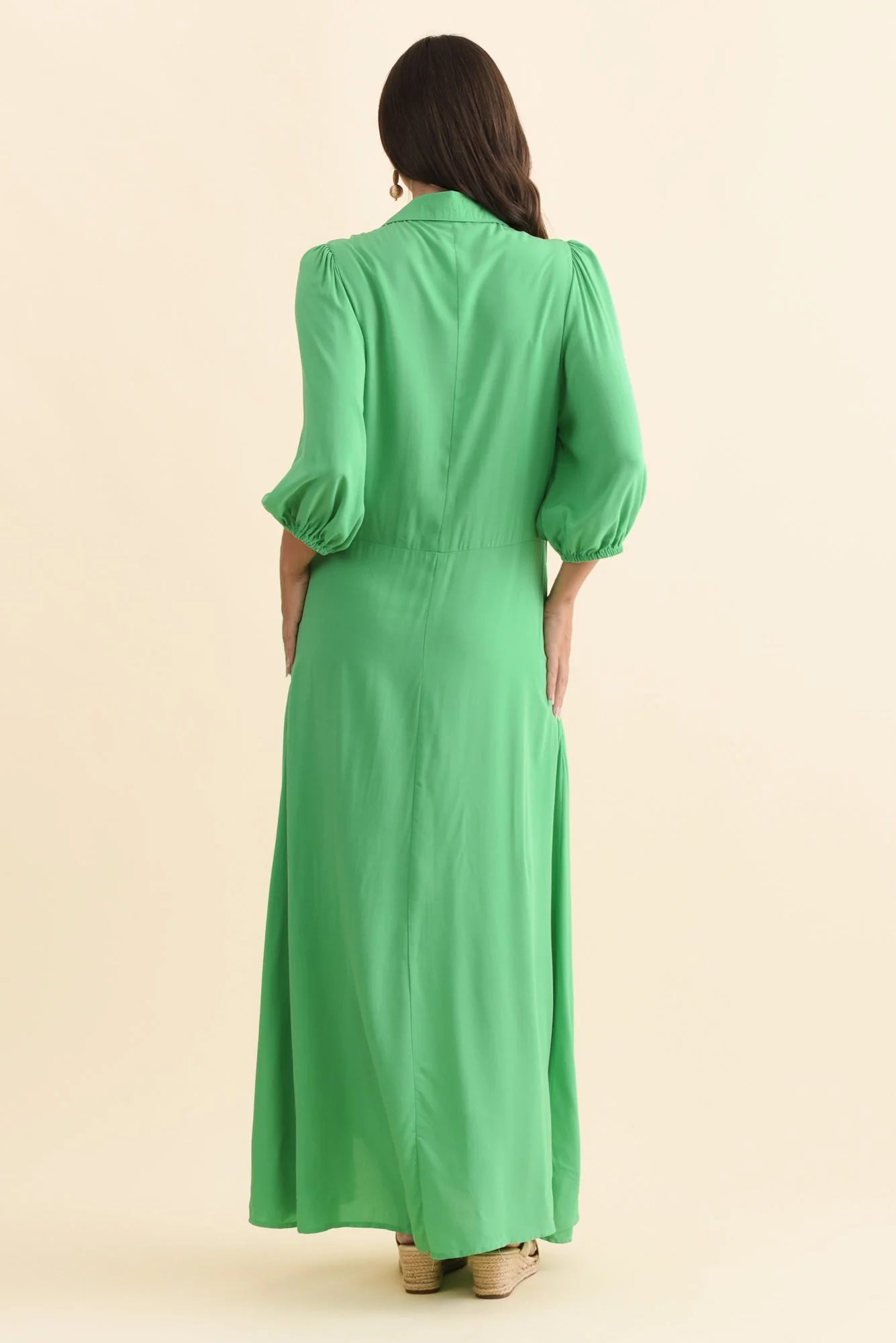 Trinity Green Tie Dress - Image 4