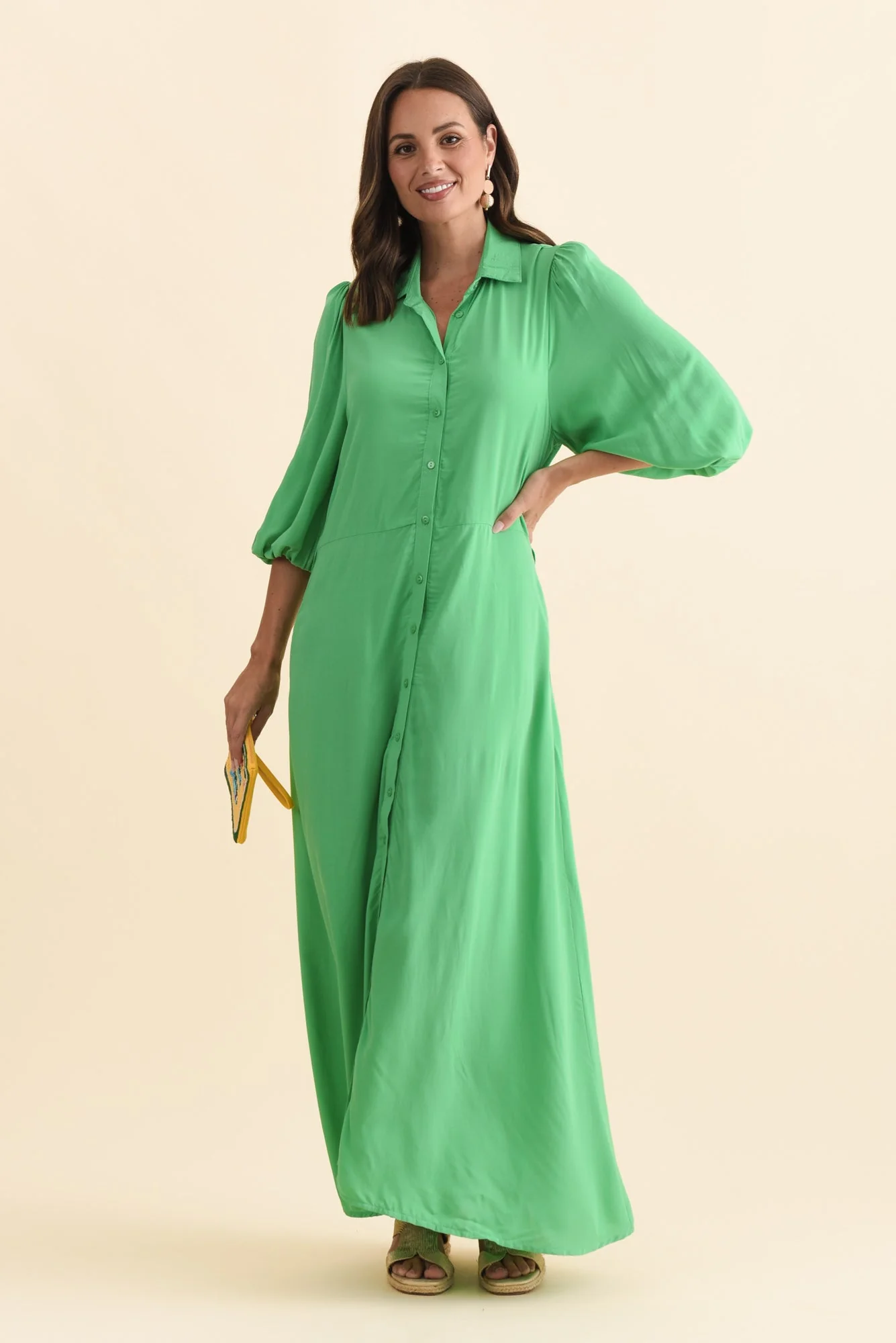 Trinity Green Tie Dress - Image 6