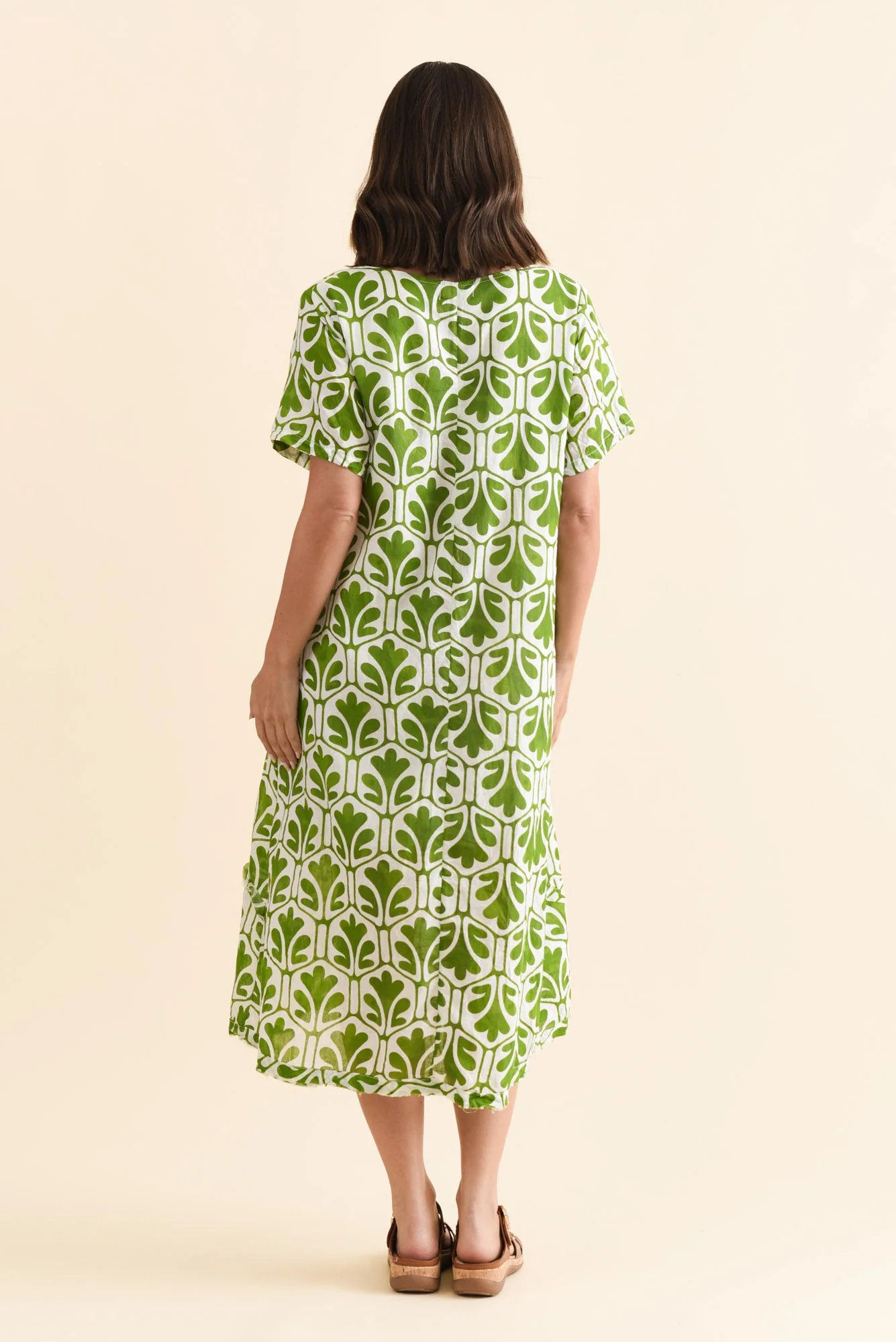 Vanessa Green Abstract Diagonal Seam Dress - Image 4