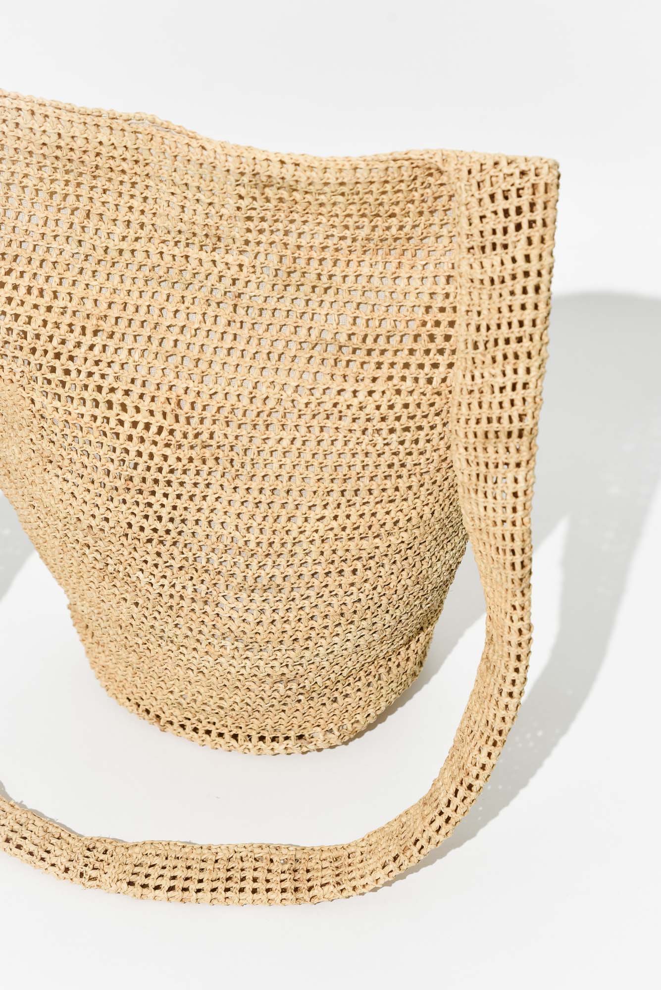 Vatania Natural Raffia Shoulder Bag - Image 2