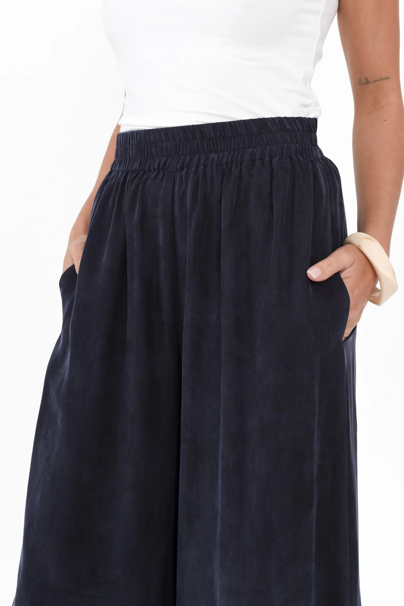 Vault Navy Cupro Pants - Image 6