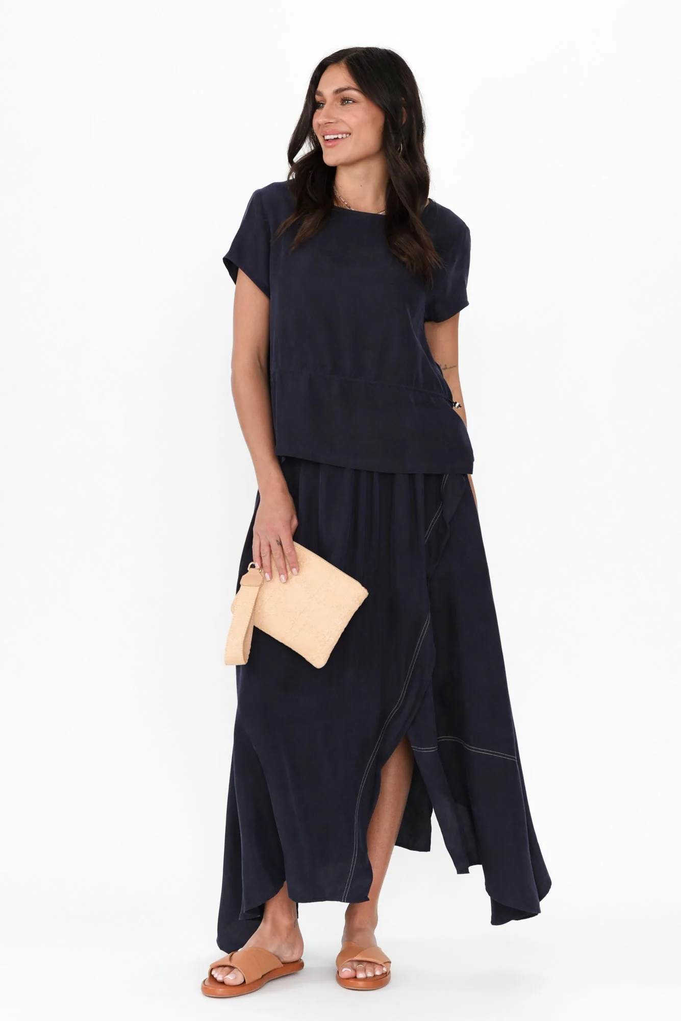 Vault Navy Cupro Reversible Top - Image 3