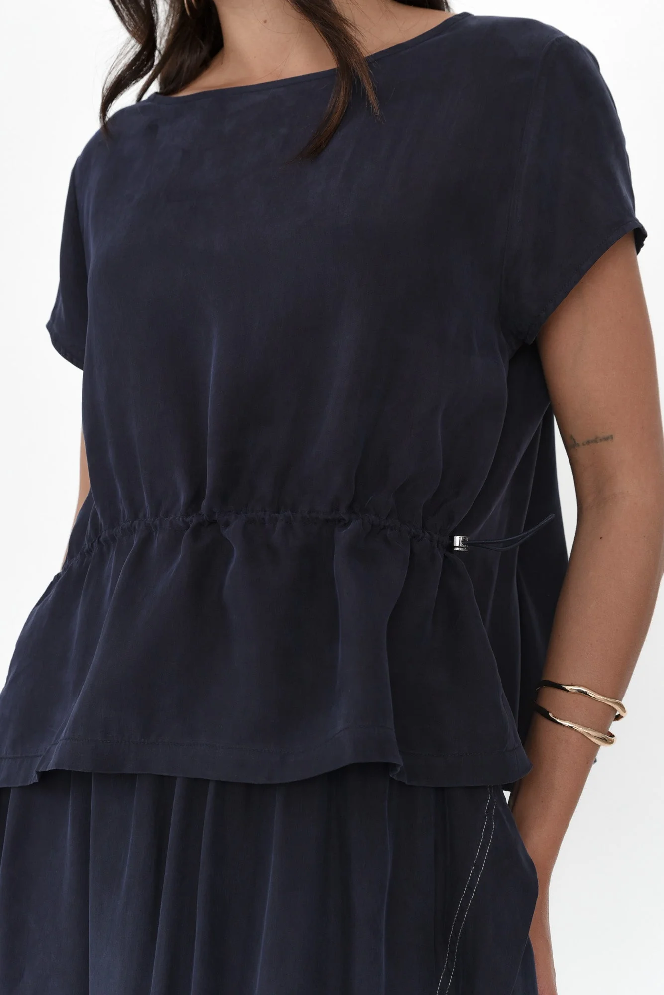 Vault Navy Cupro Reversible Top - Image 6