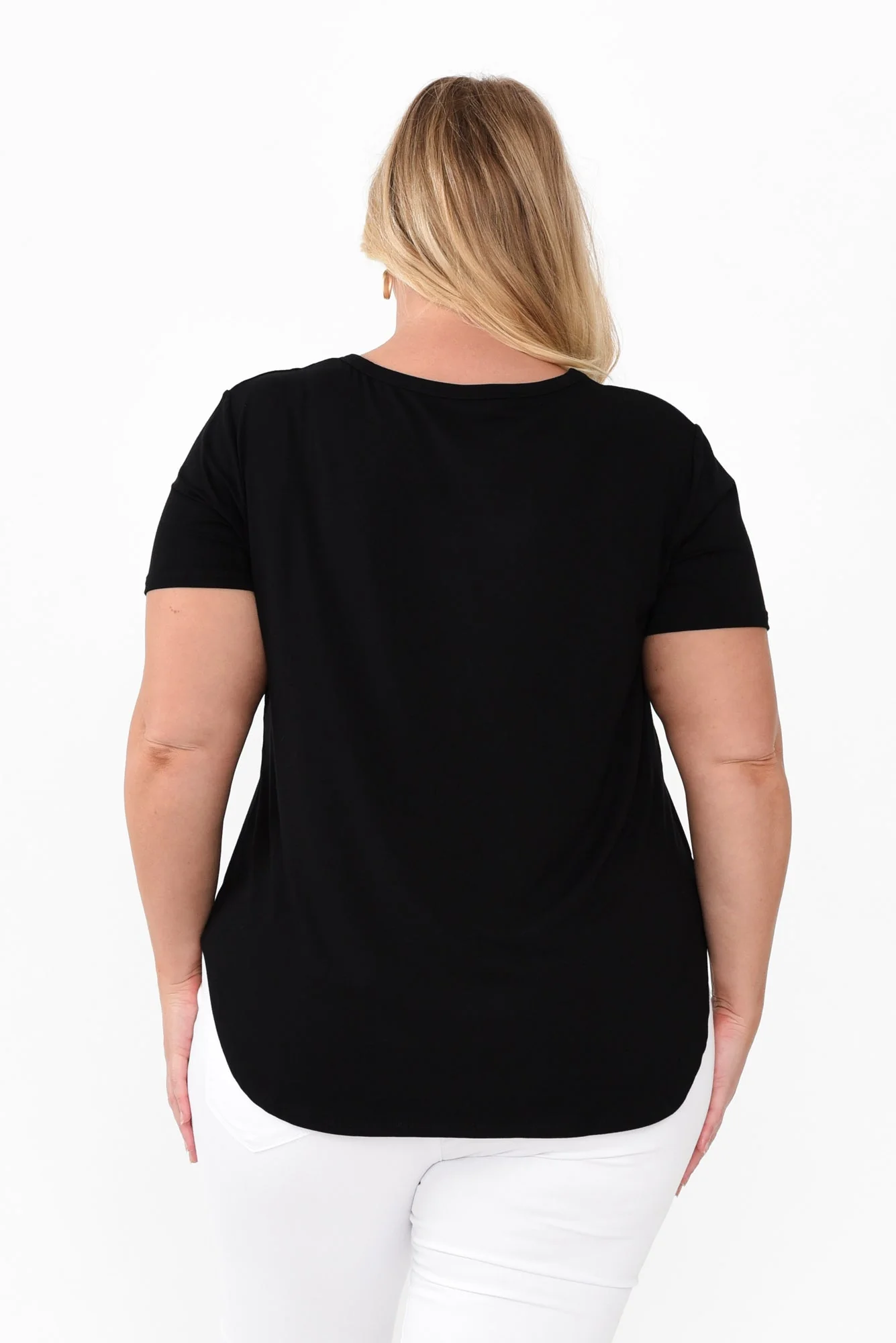 Veronica Black Bamboo Tee - Image 11