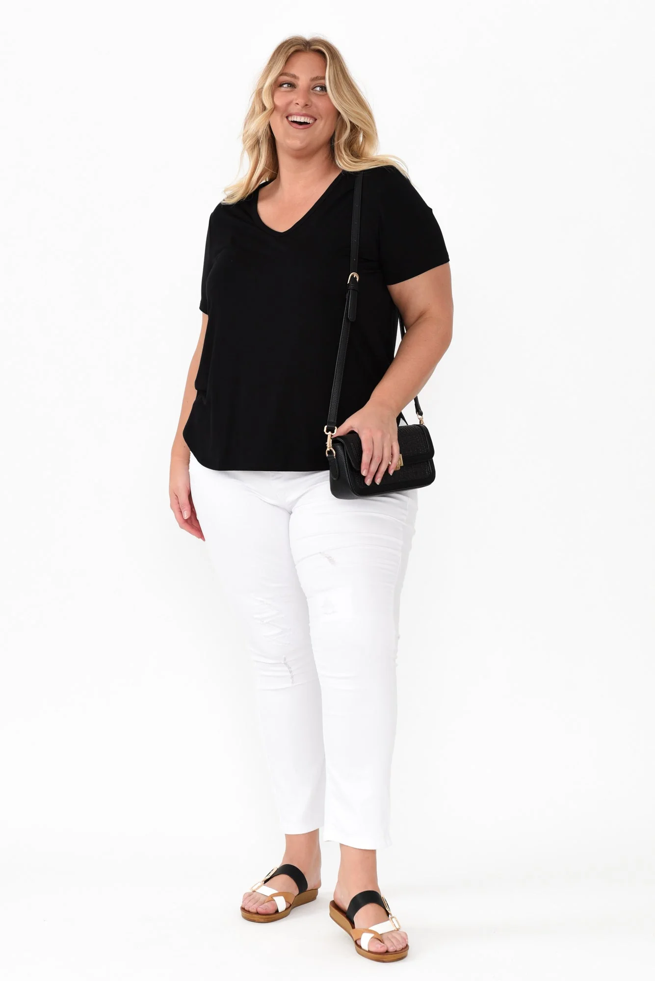 Veronica Black Bamboo Tee - Image 9