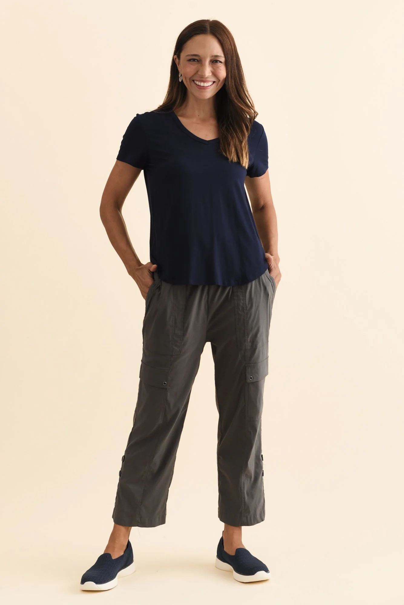 Veronica Navy Bamboo Tee - Image 7