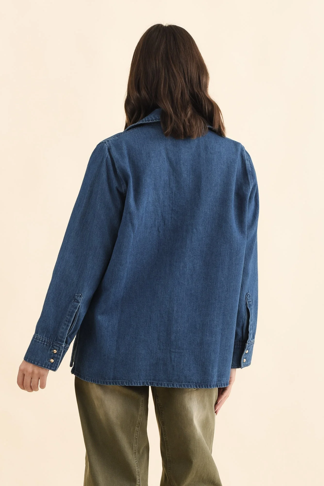 Vespa Mid Blue Denim Shirt - Image 4