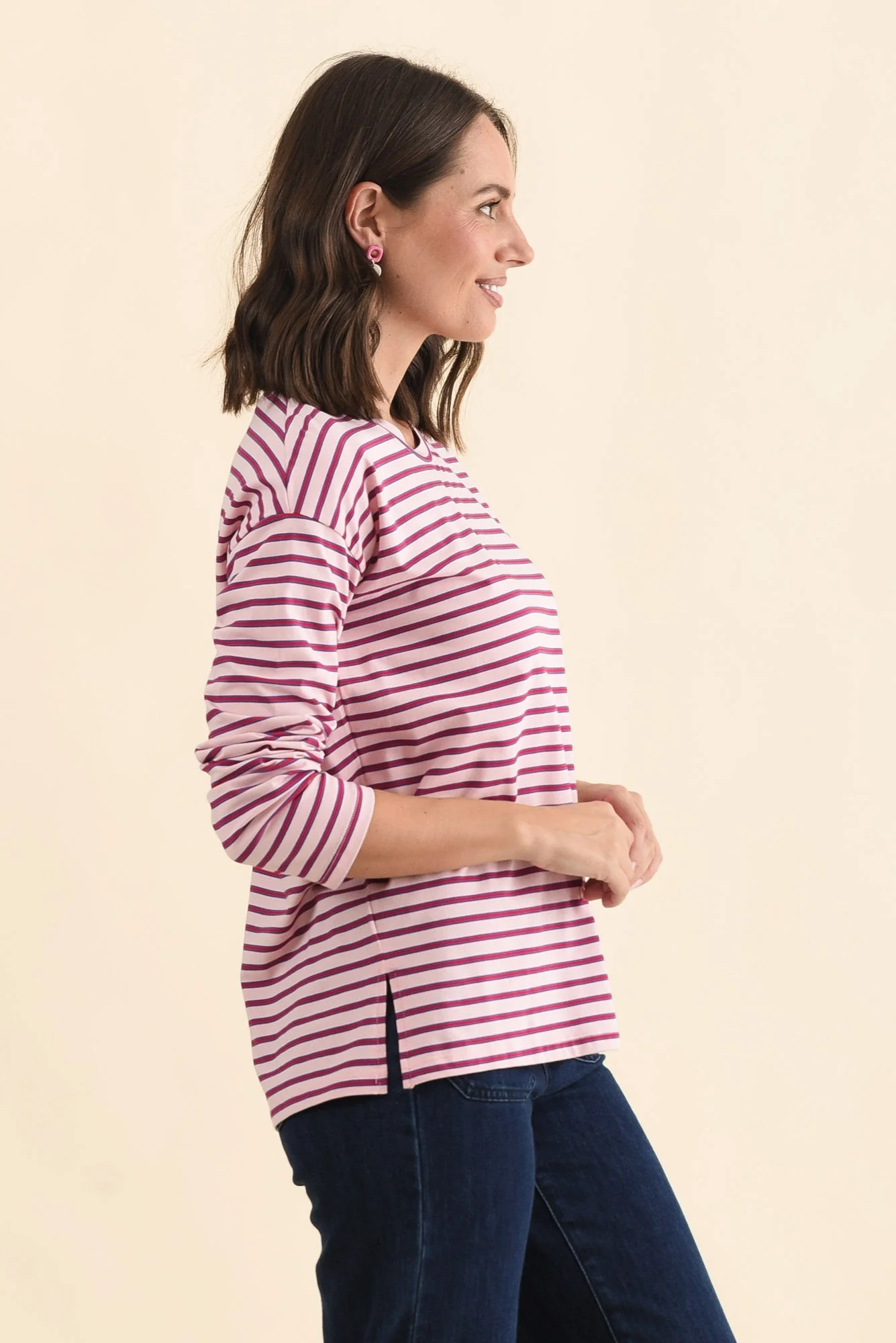 Vienna Purple Stripe Long Sleeve Tee - Image 3
