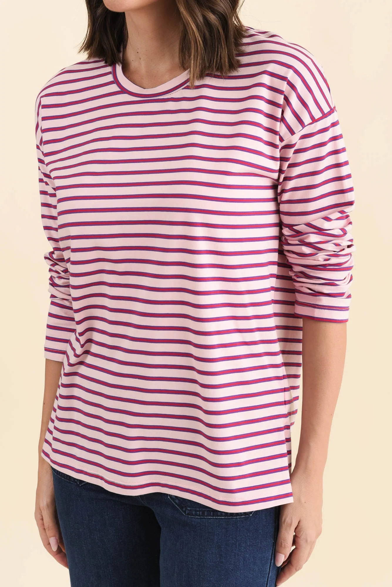 Vienna Purple Stripe Long Sleeve Tee - Image 5