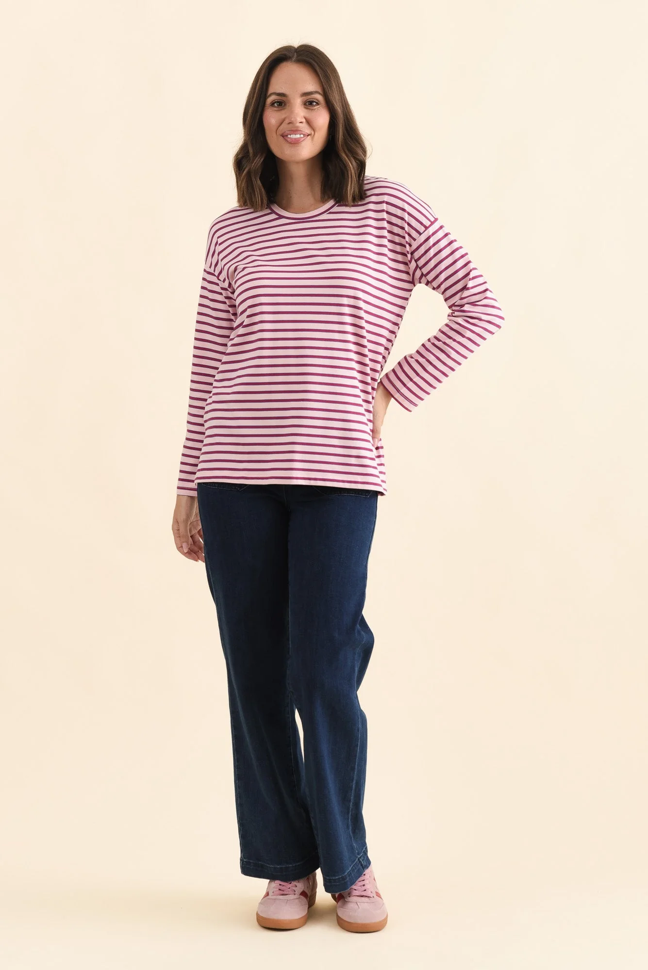 Vienna Purple Stripe Long Sleeve Tee - Image 6