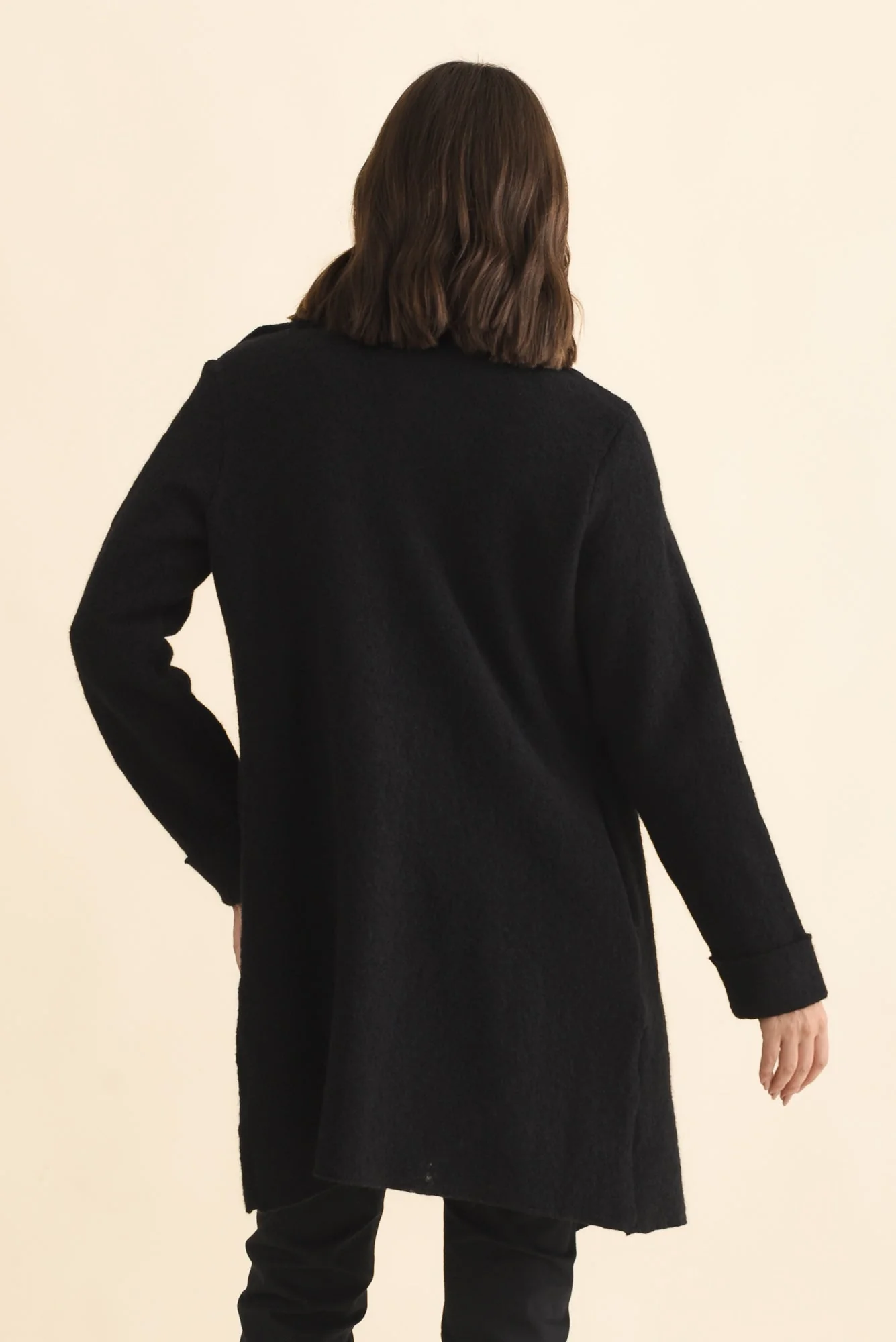 Wendell Black Wool Coat - Image 4