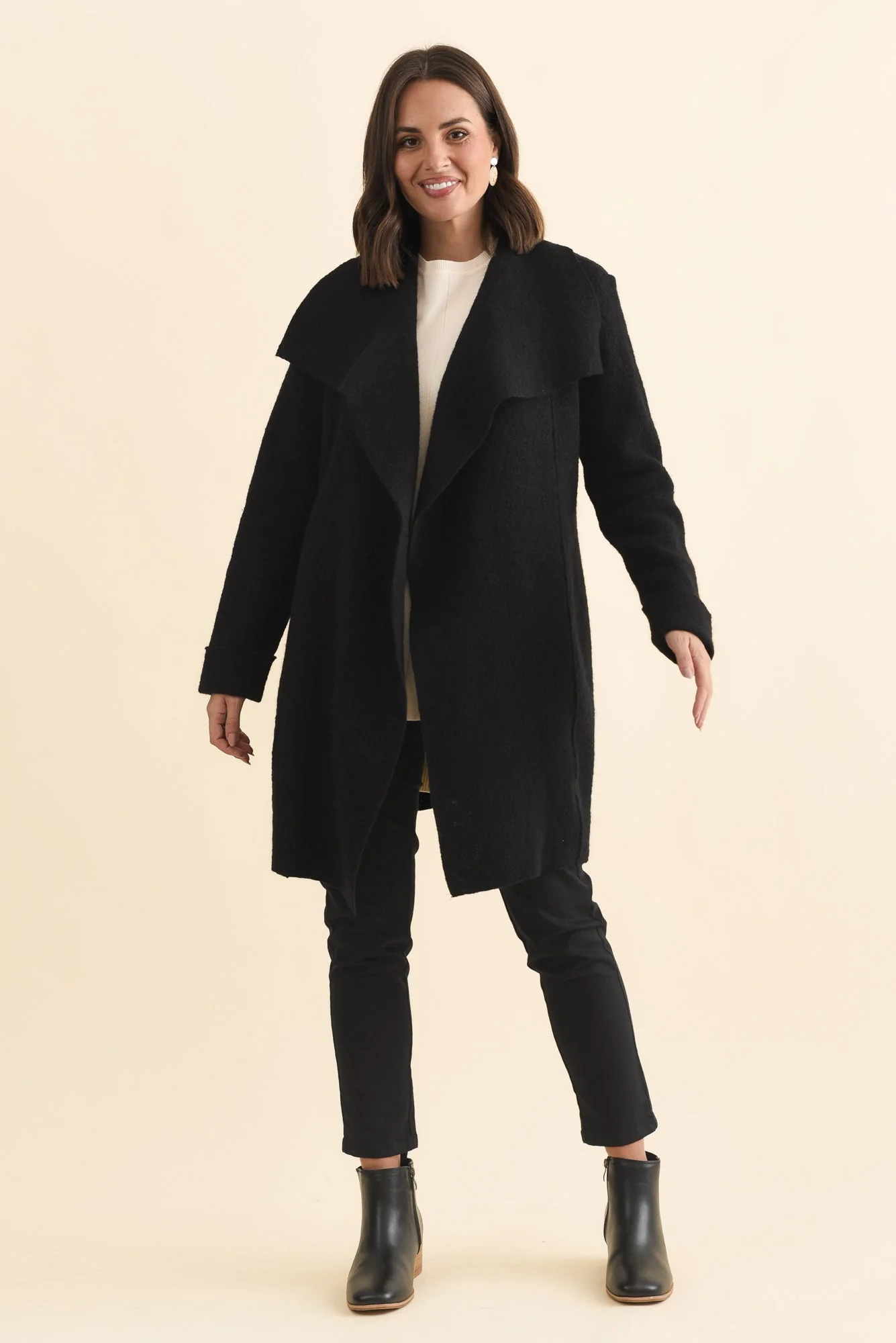 Wendell Black Wool Coat - Image 6
