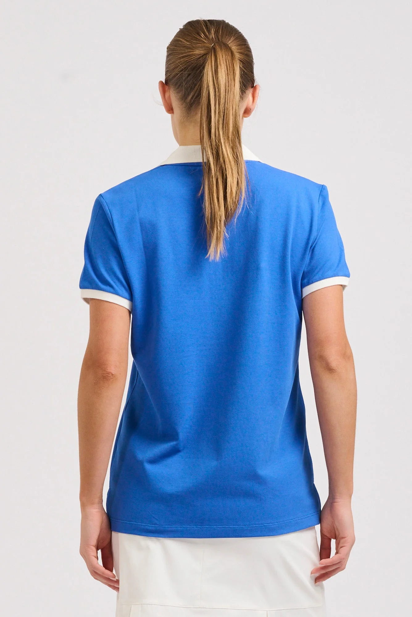 Wickham Cobalt Trim Cotton Polo - Image 3
