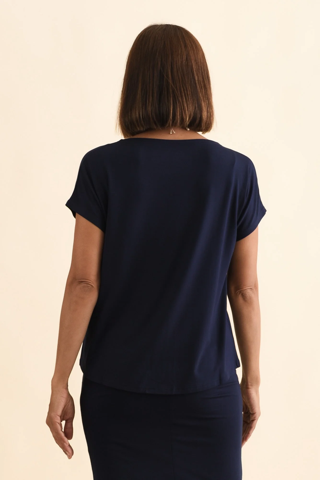 Wilde Navy Bamboo Box Tee - Image 4