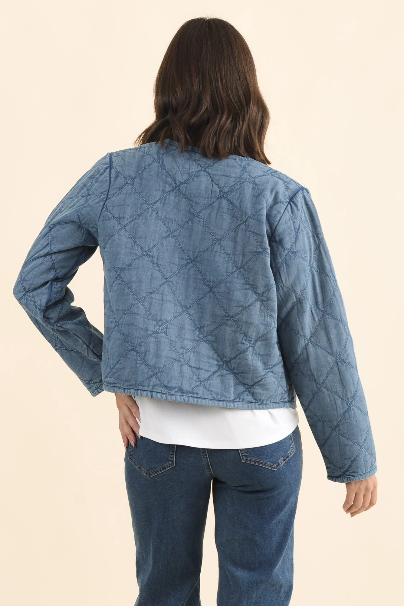 William Blue Quilted Pocket Jacket - Image 4