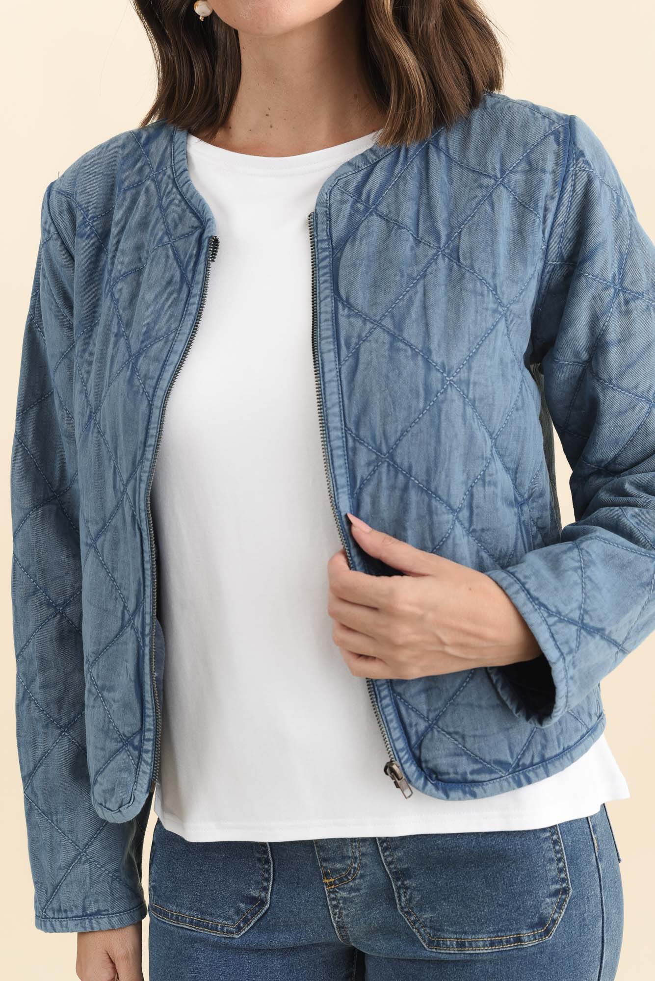 William Blue Quilted Pocket Jacket - Image 5