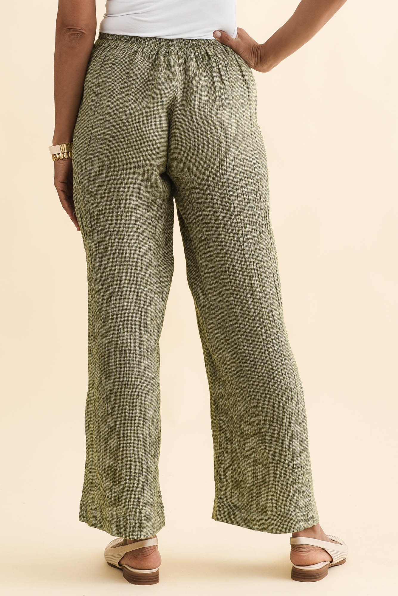 Xandra Sage Linen Pocket Pants - Image 4