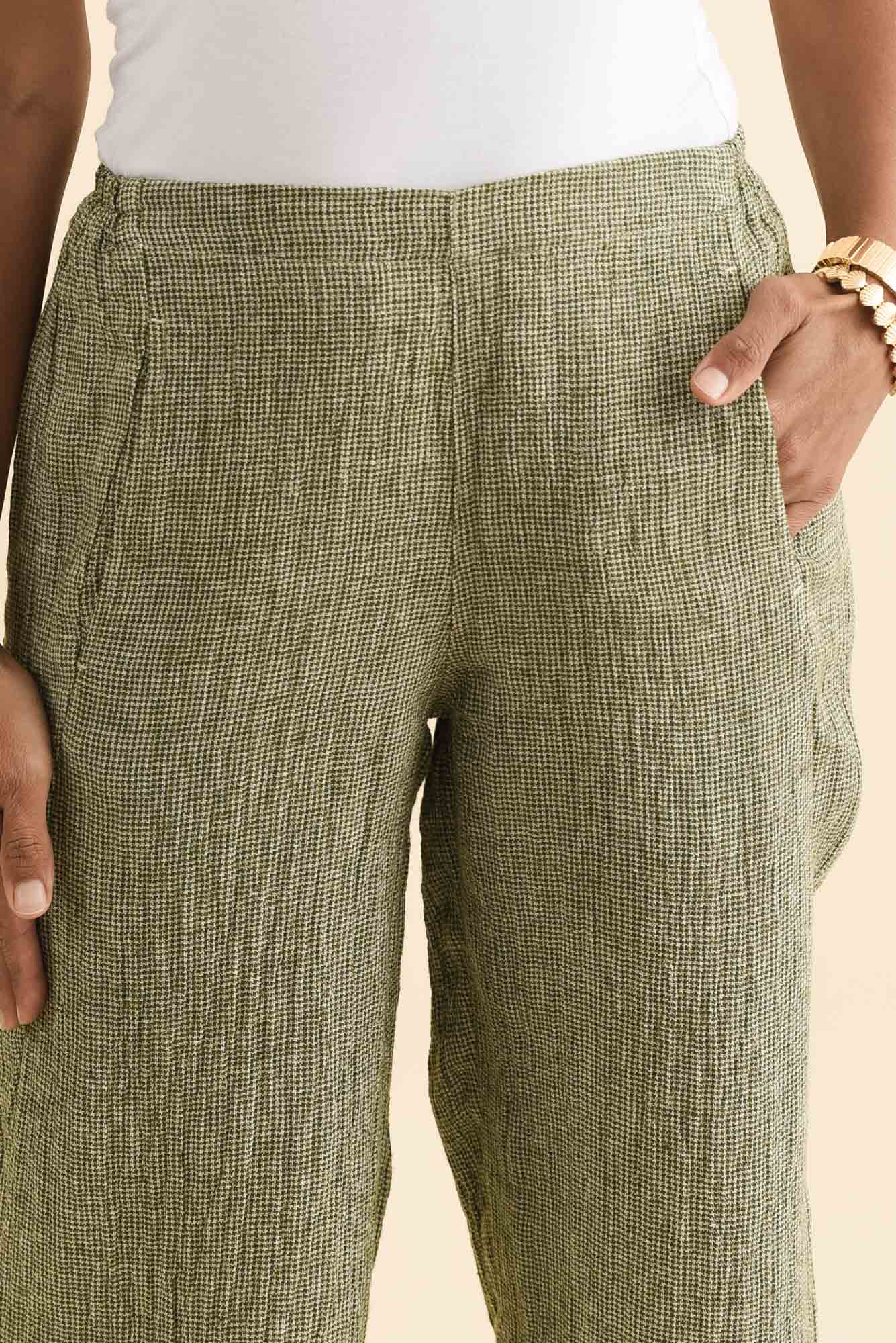Xandra Sage Linen Pocket Pants - Image 5