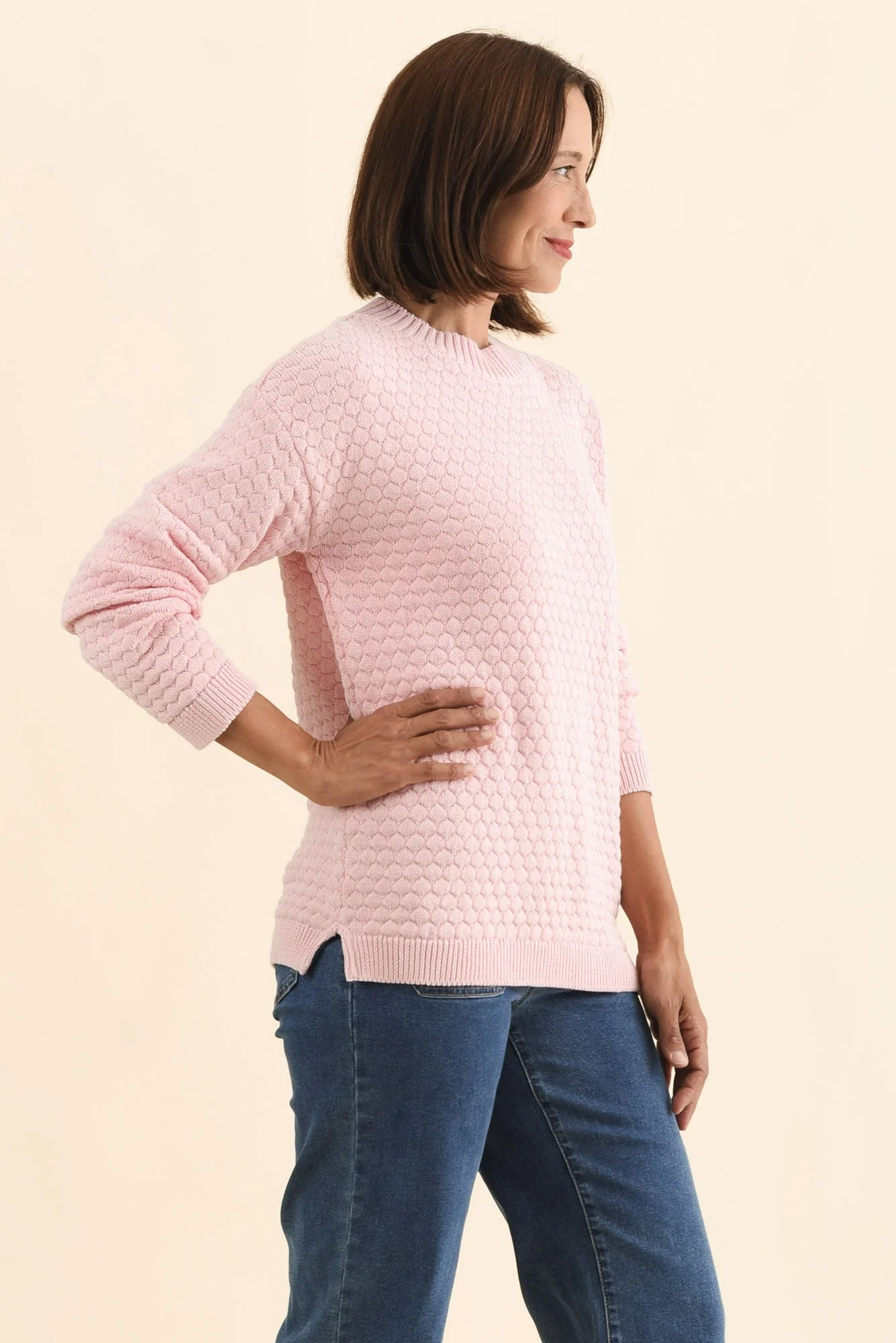 Yanny Blush Organic Cotton Knit Sweater - Image 4